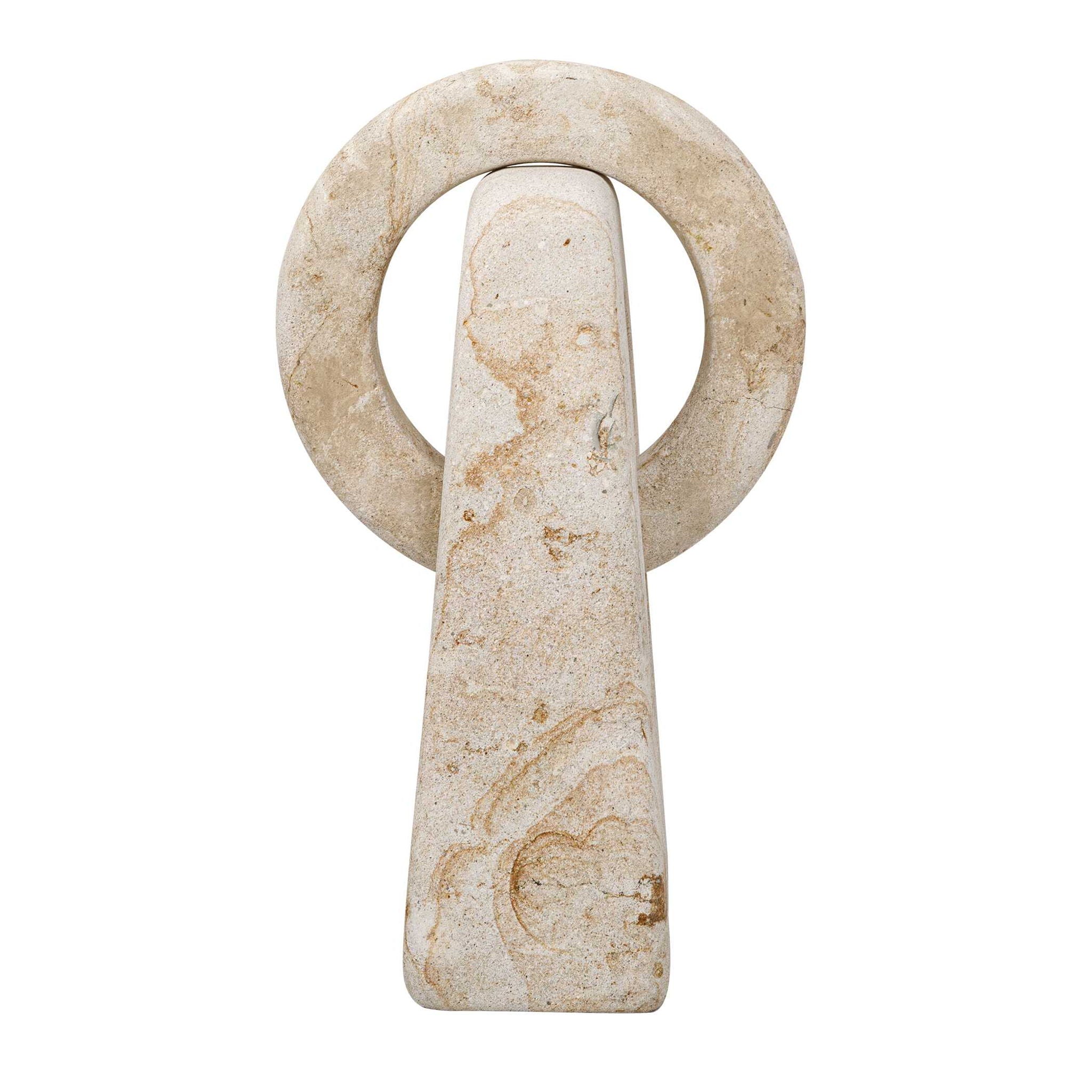 Continuum Stone - Indoor-Outdoor Sculpture - Brown / White