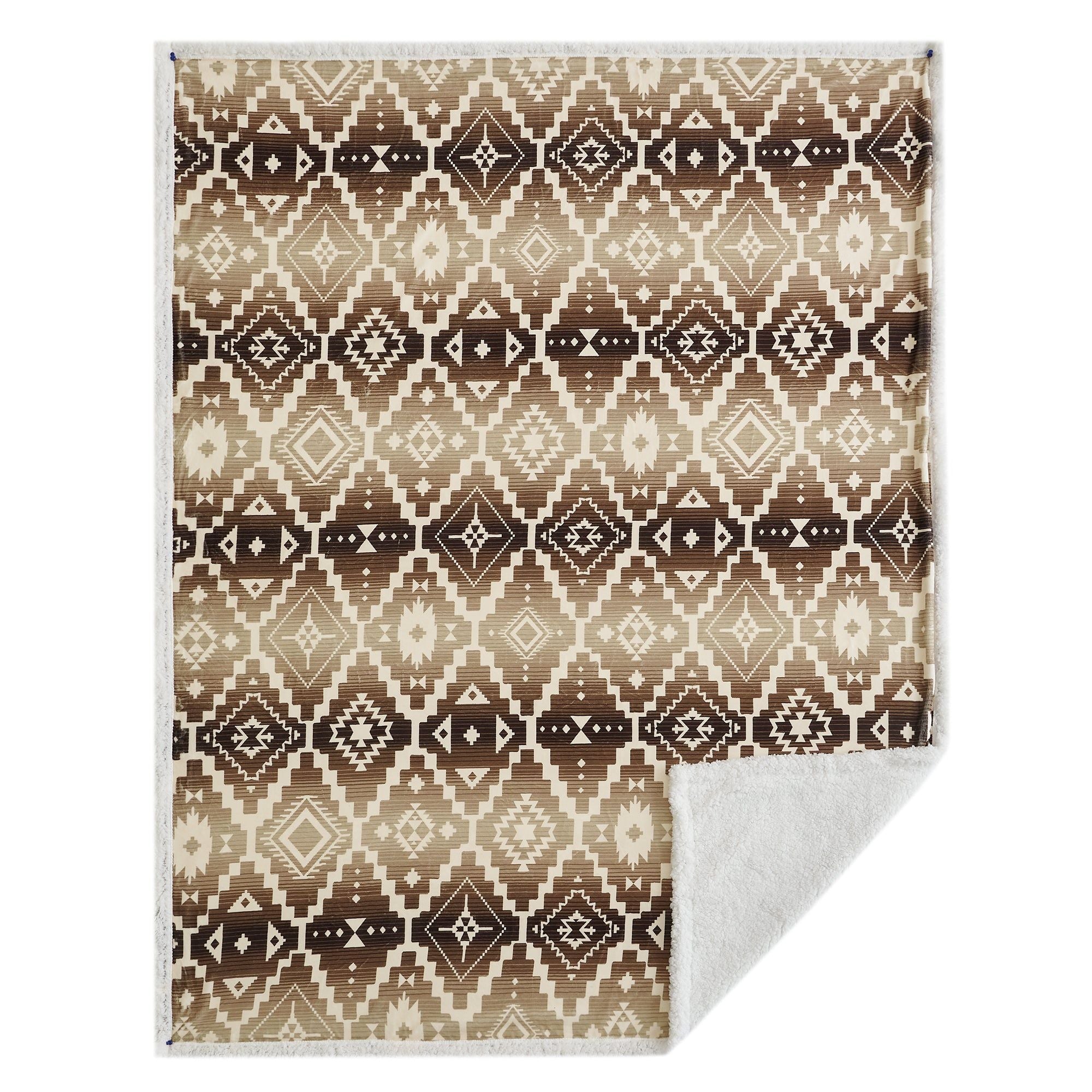 Campfire - Chalet Aztec Campfire Sherpa Throw 6 Per Carton - Multi Color