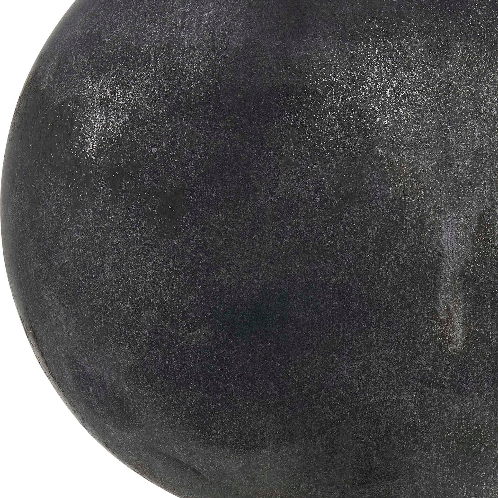 Charcoal Bloom - Indoor-Outdoor Vases (Set of 3) - Black / Gray