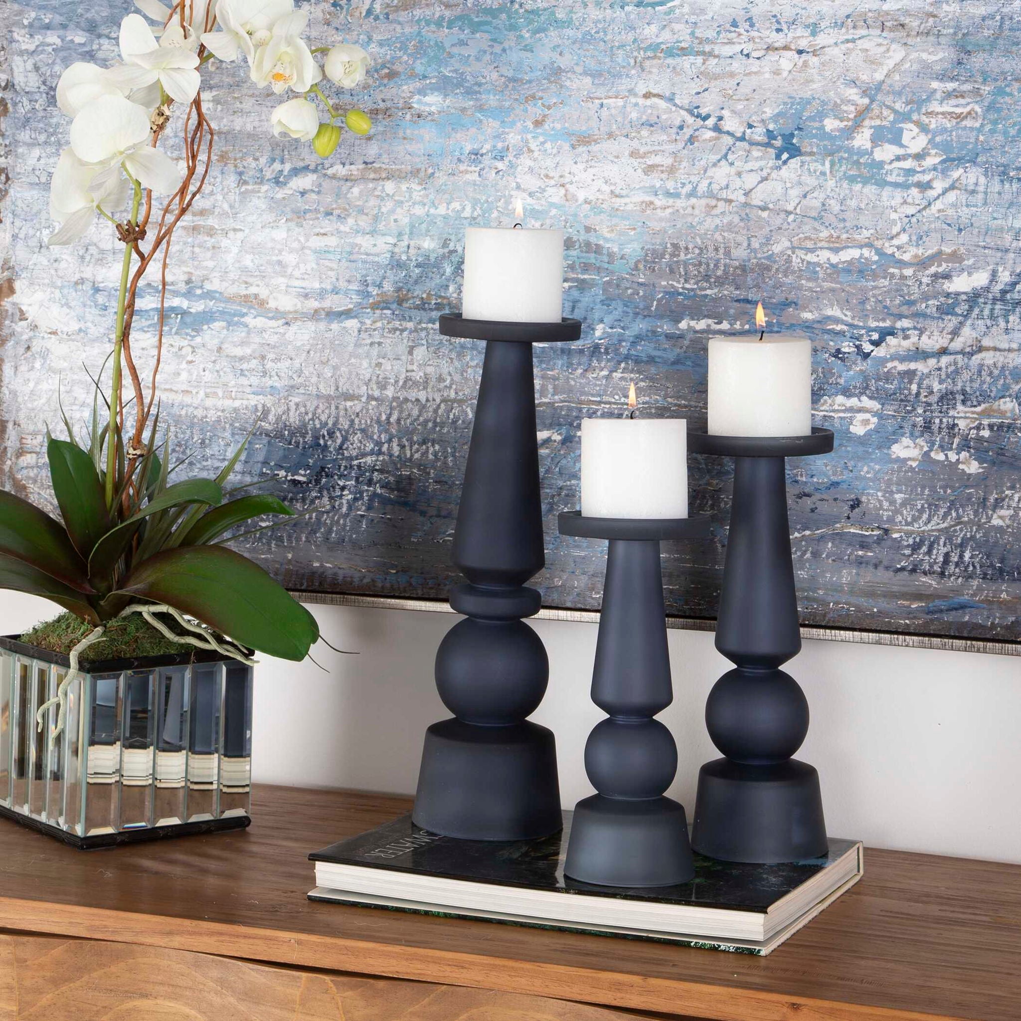 Cassiopeia - Glass Candleholders (Set of 3)