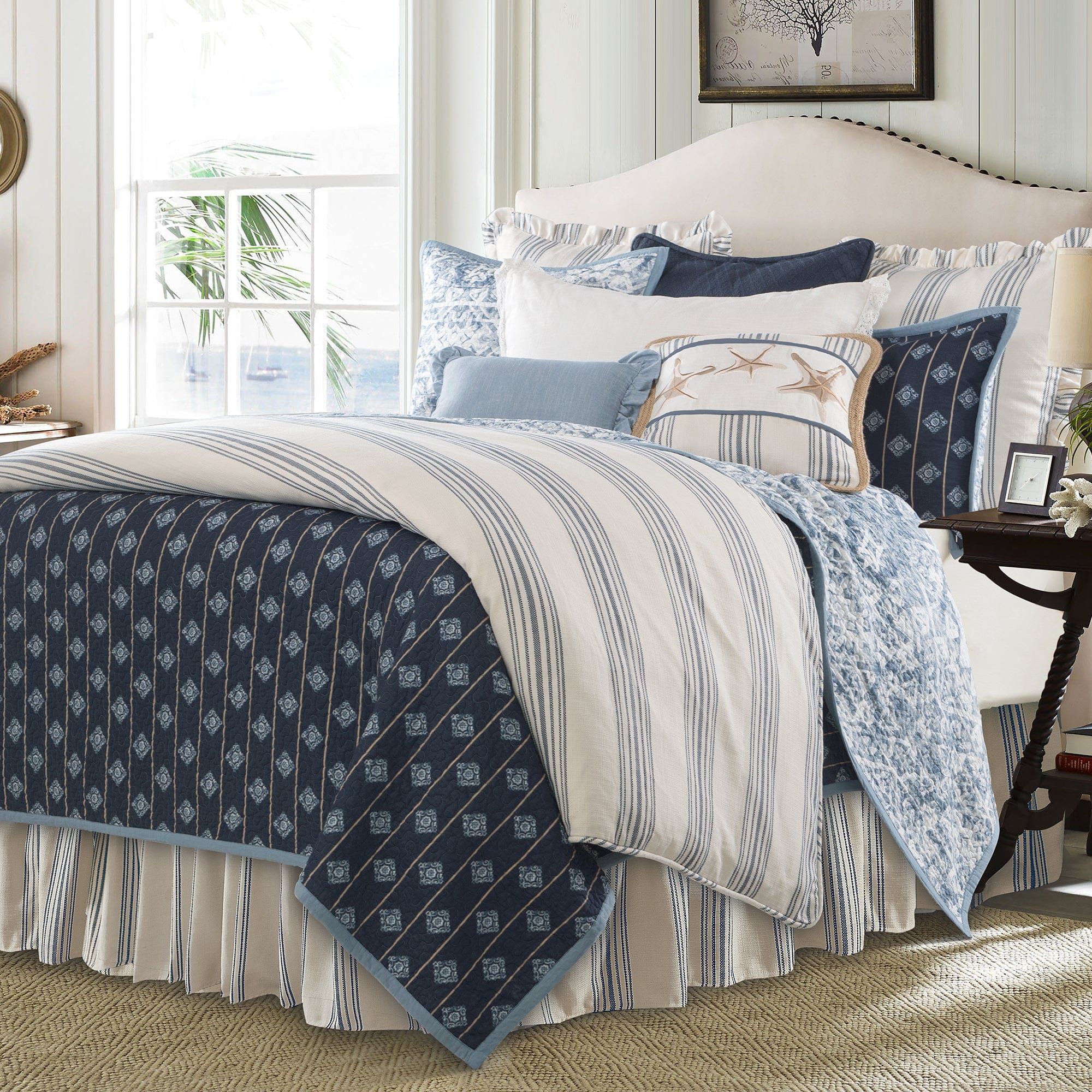 Prescott - Queen Duvet Cover Set (Set of 3) - Navy