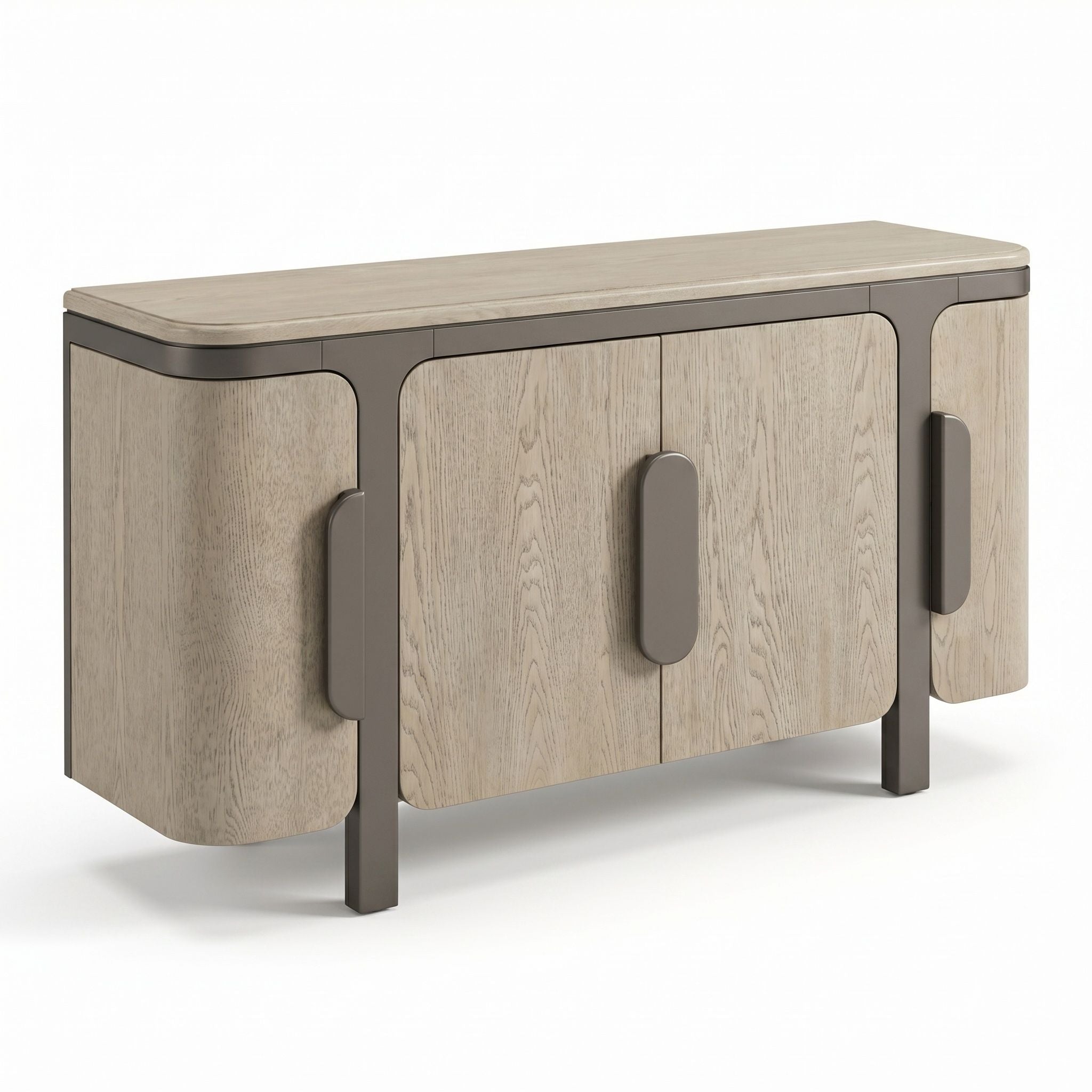 Curve Appeal - Four Door Cabinet - Natural