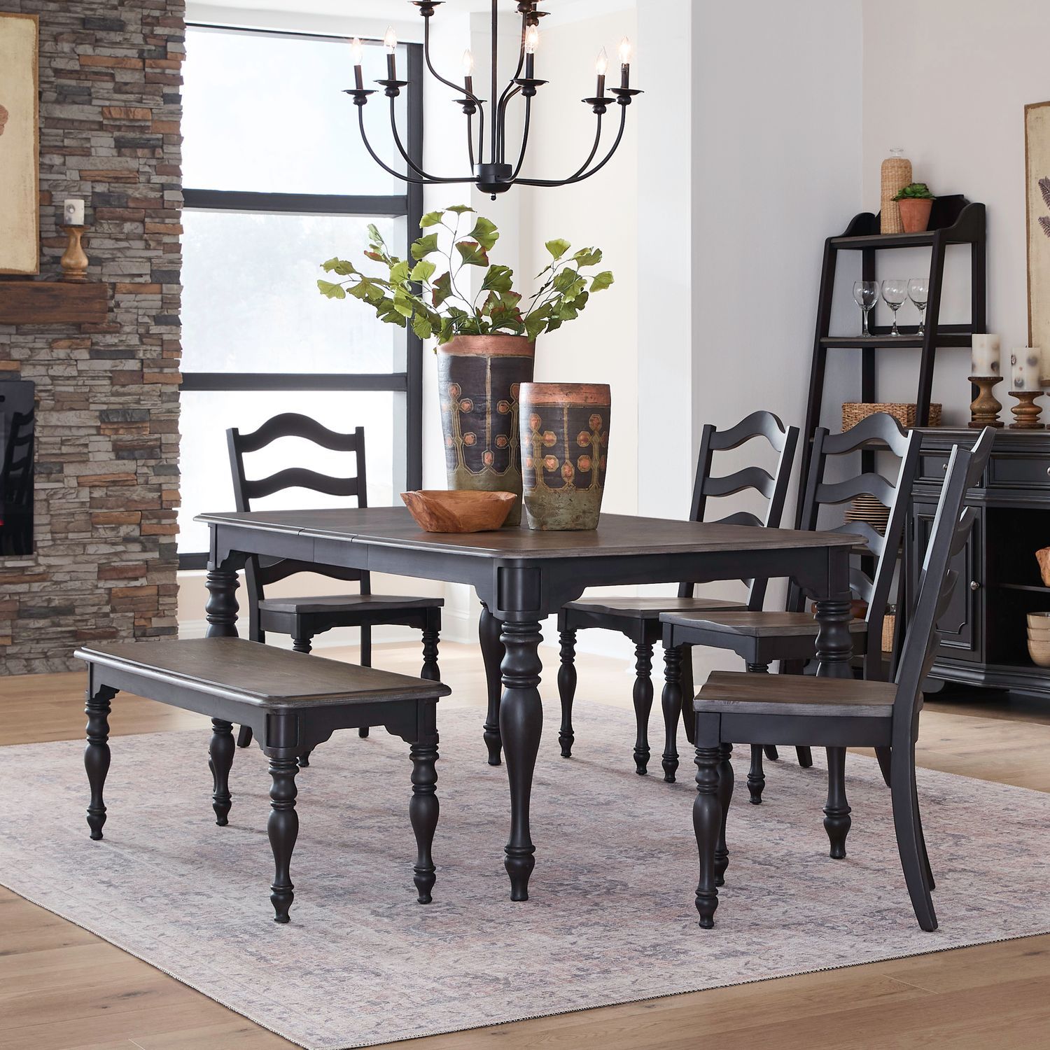 Magnolia Manor - Leg Table Set