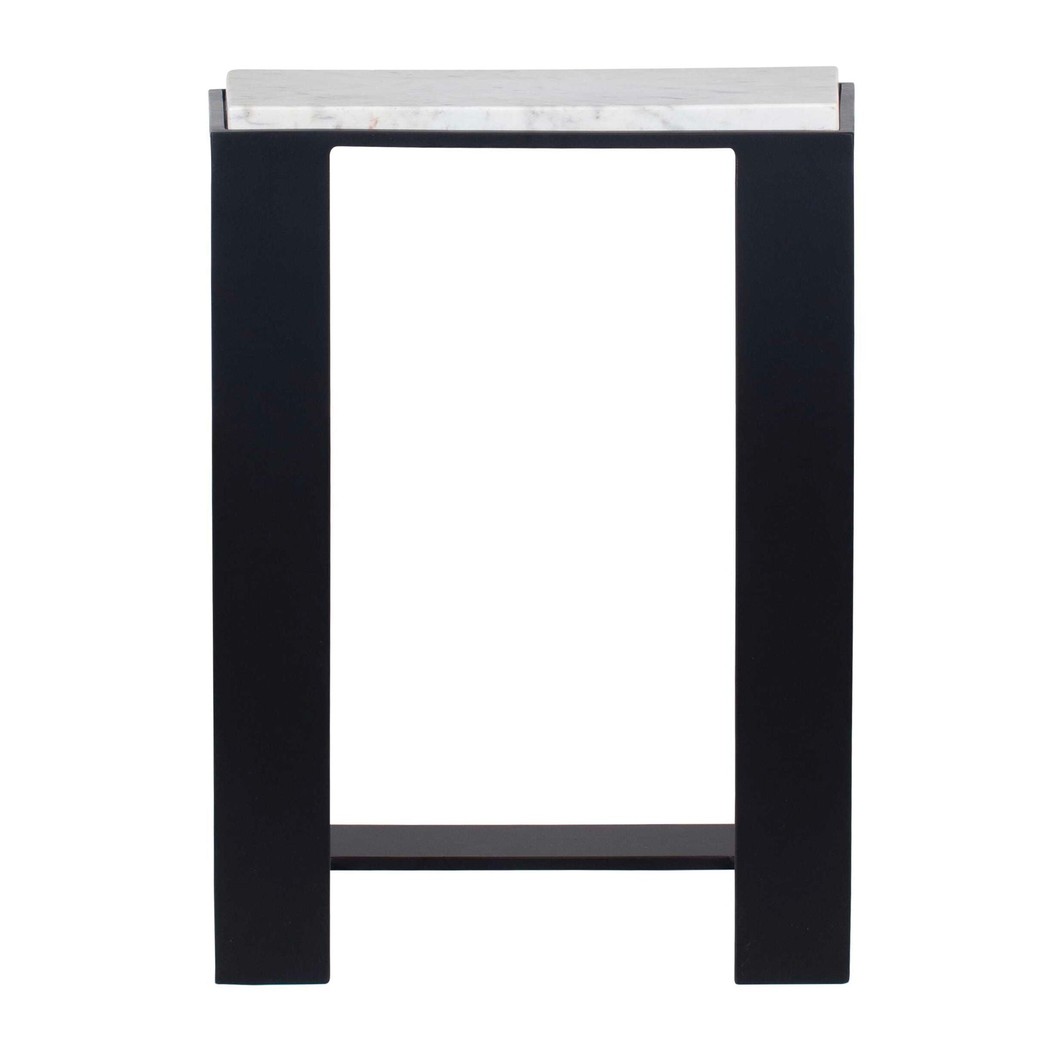 Kenora - Marble Accent Table - White