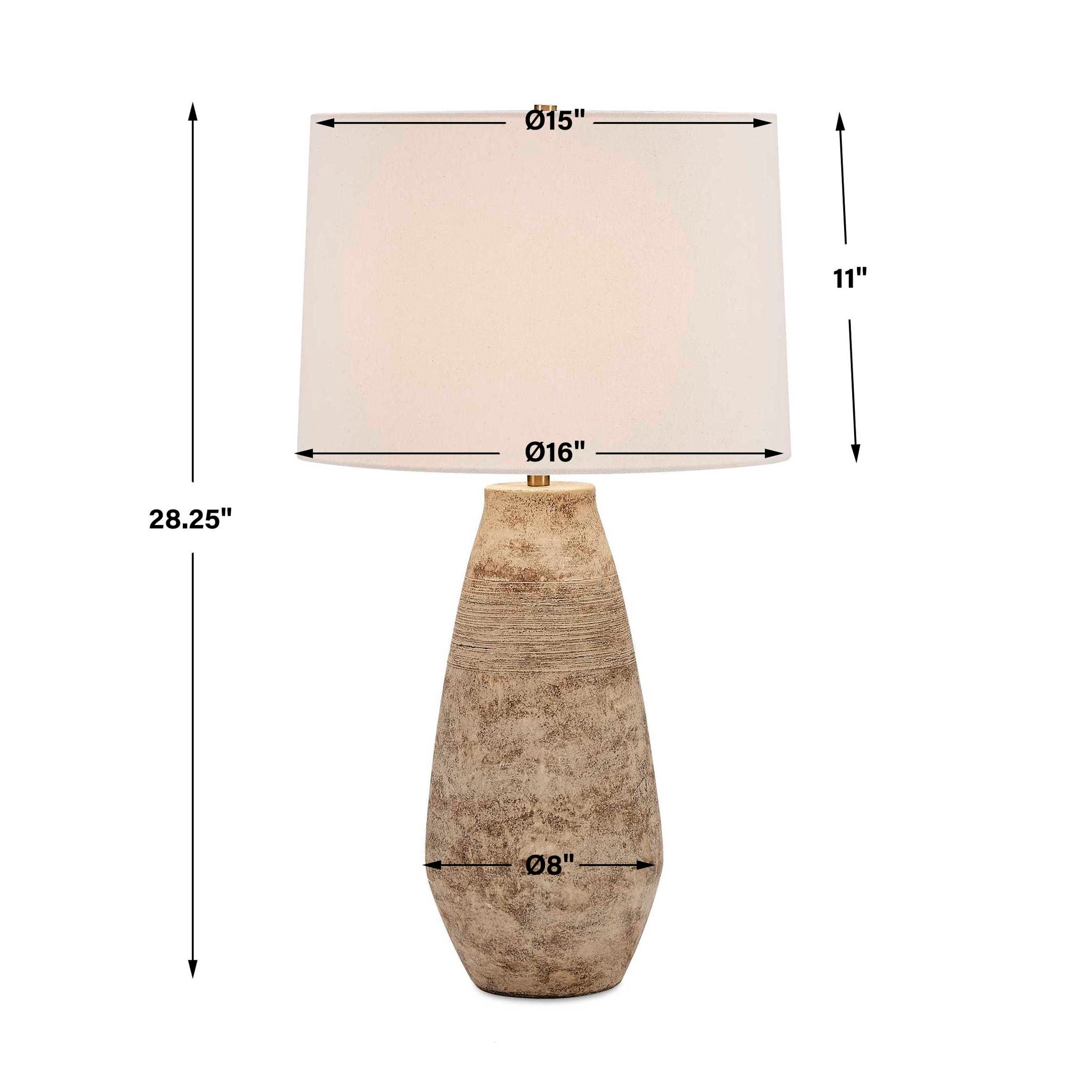 Dunford - Aged Table Lamp - Brown / Gray