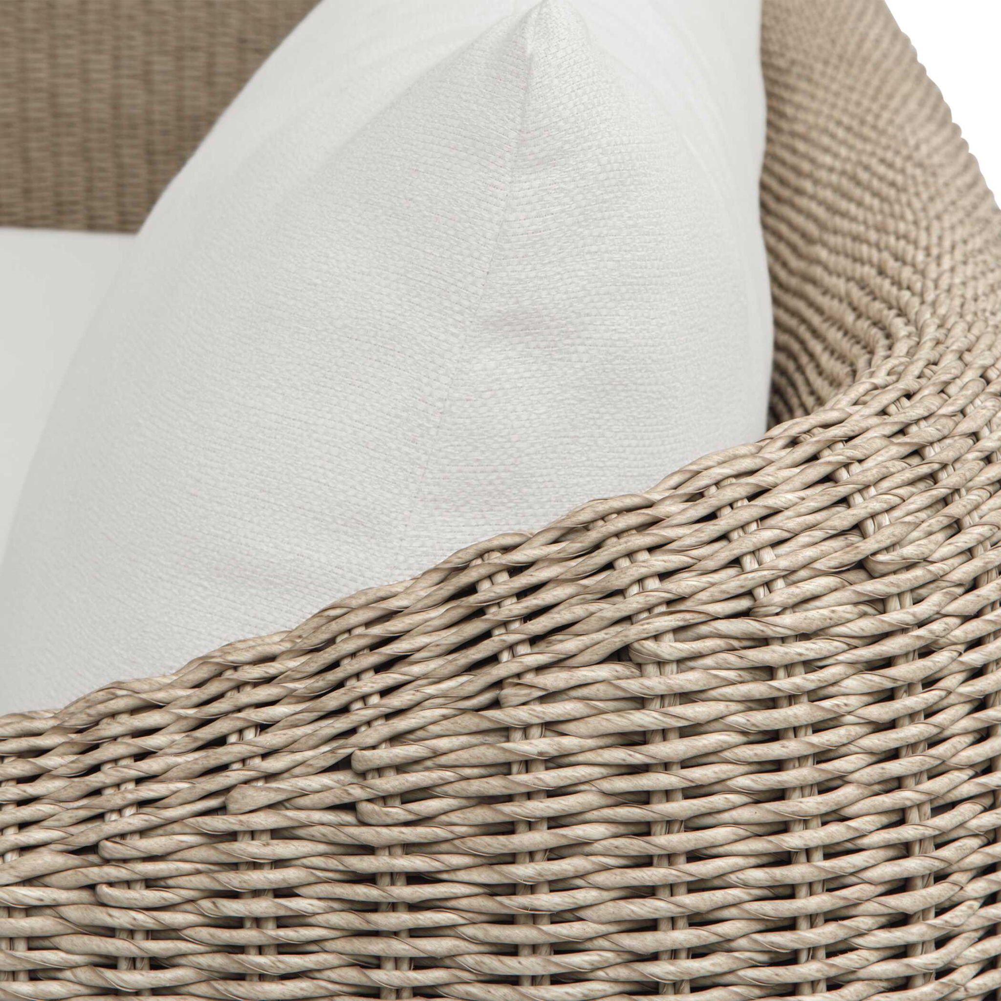Sunset - Wicker Outdoor Sofa - Oatmeal / Oyster White