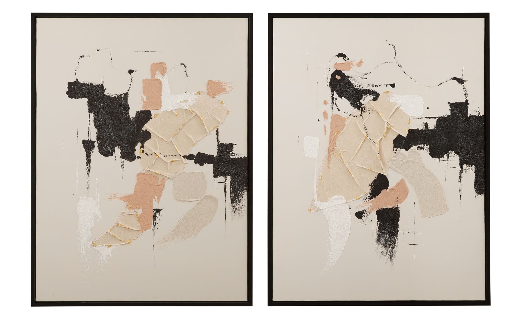 Intuitive Framed Canvas (Set of 2) - Beige