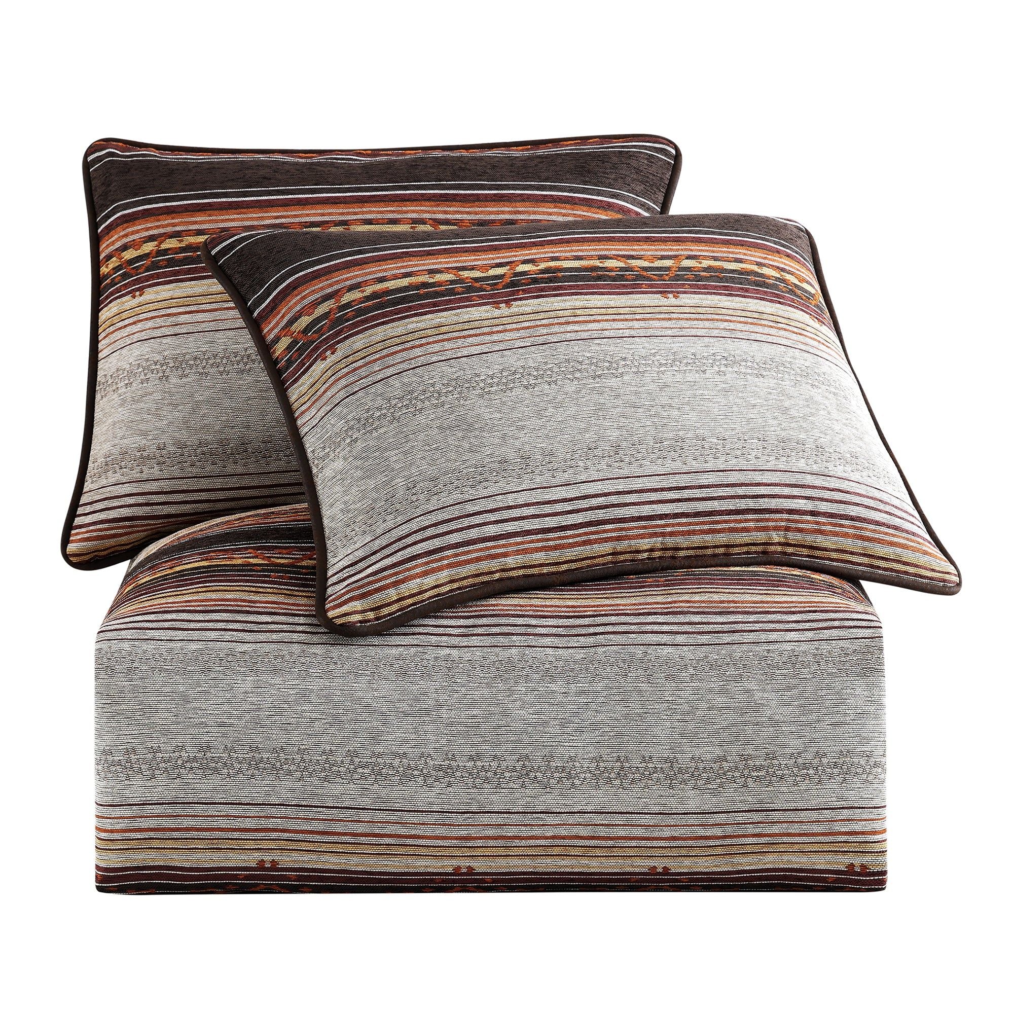 Estes - Queen Chenille Duvet Cover Set (Set of 3) - Copper