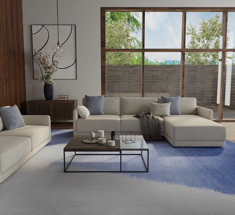 KATYA Collection - 8990F Blue/Beige