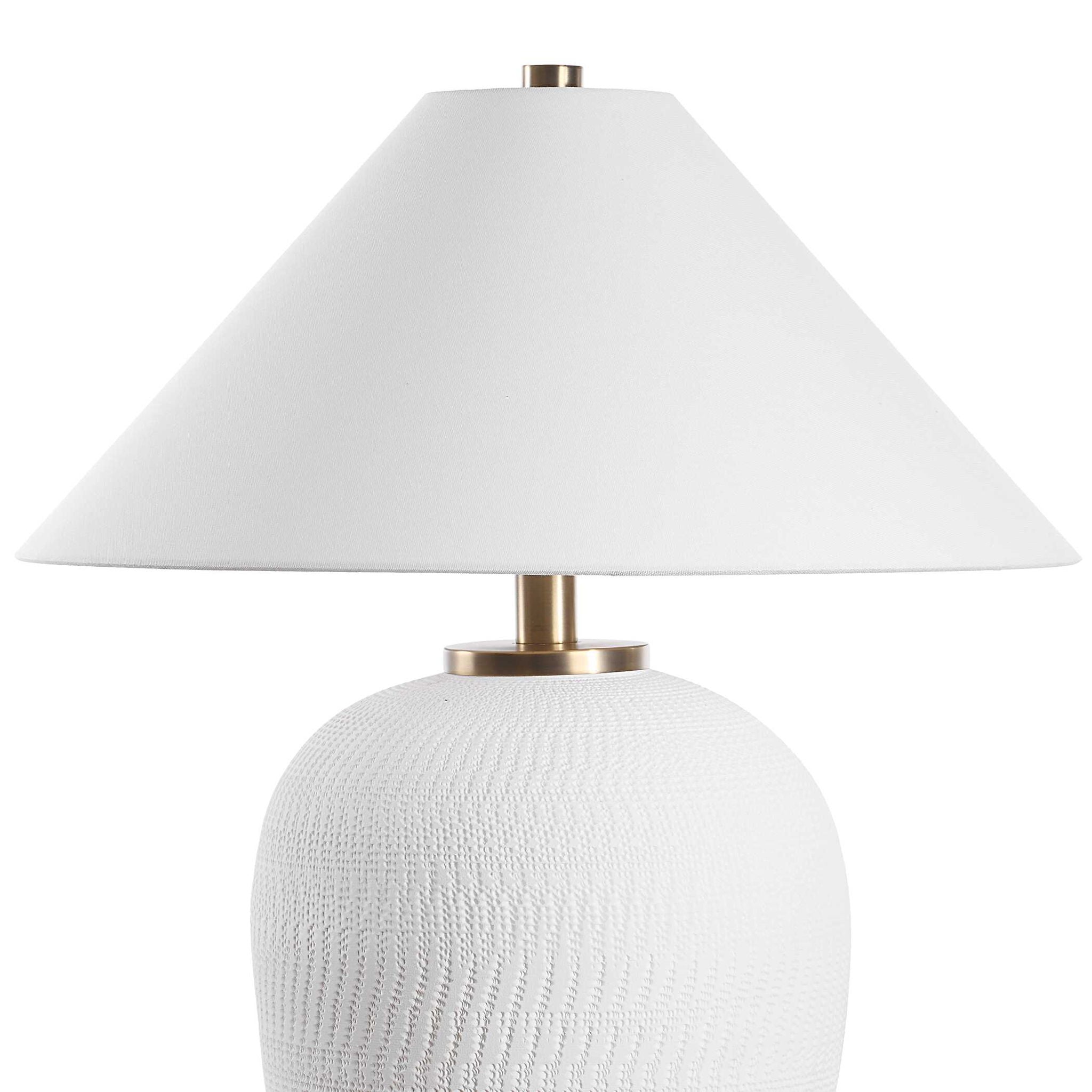 Merriton - Matt White Table Lamp - White