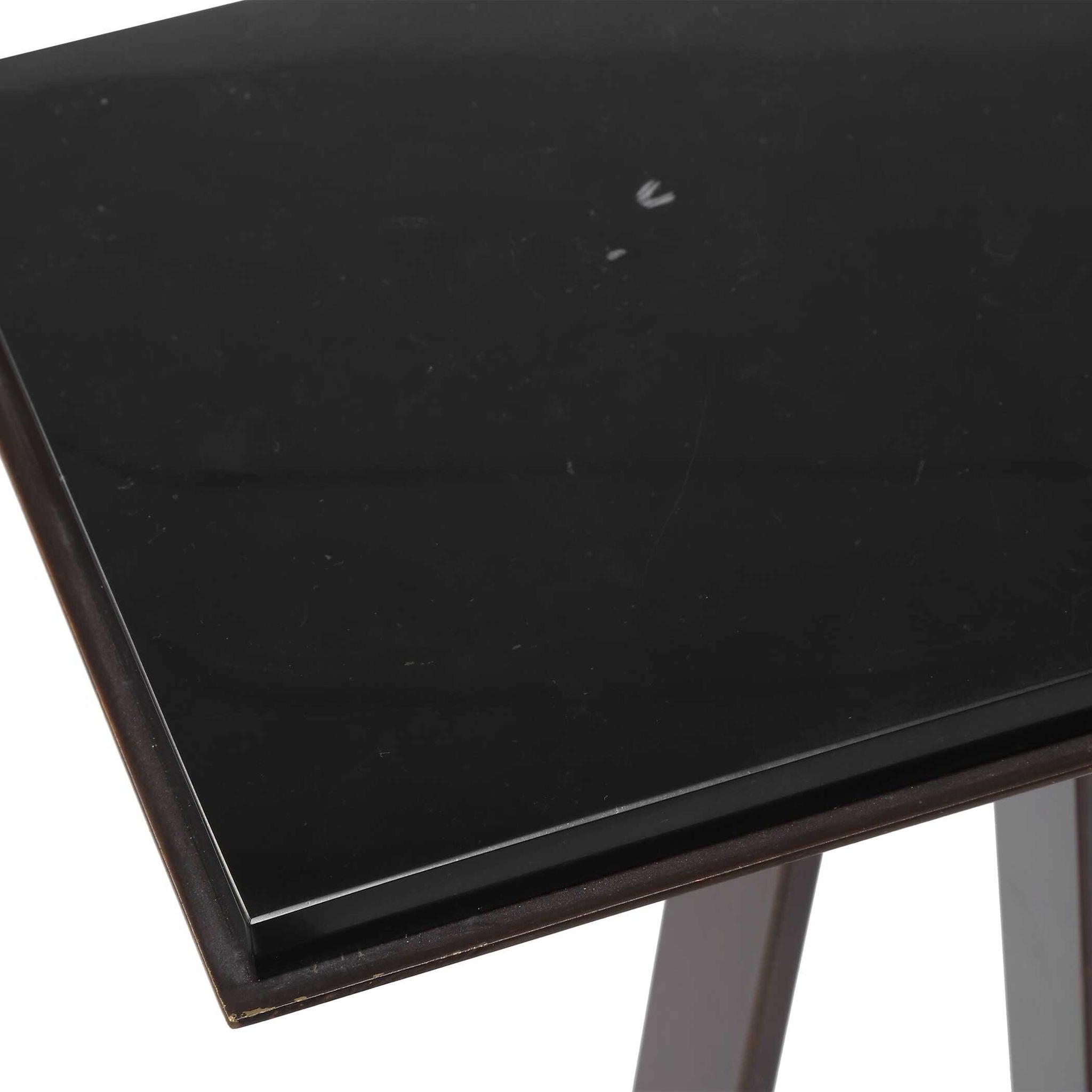 Galloway - Minimalist Accent Table - Black / Bronze