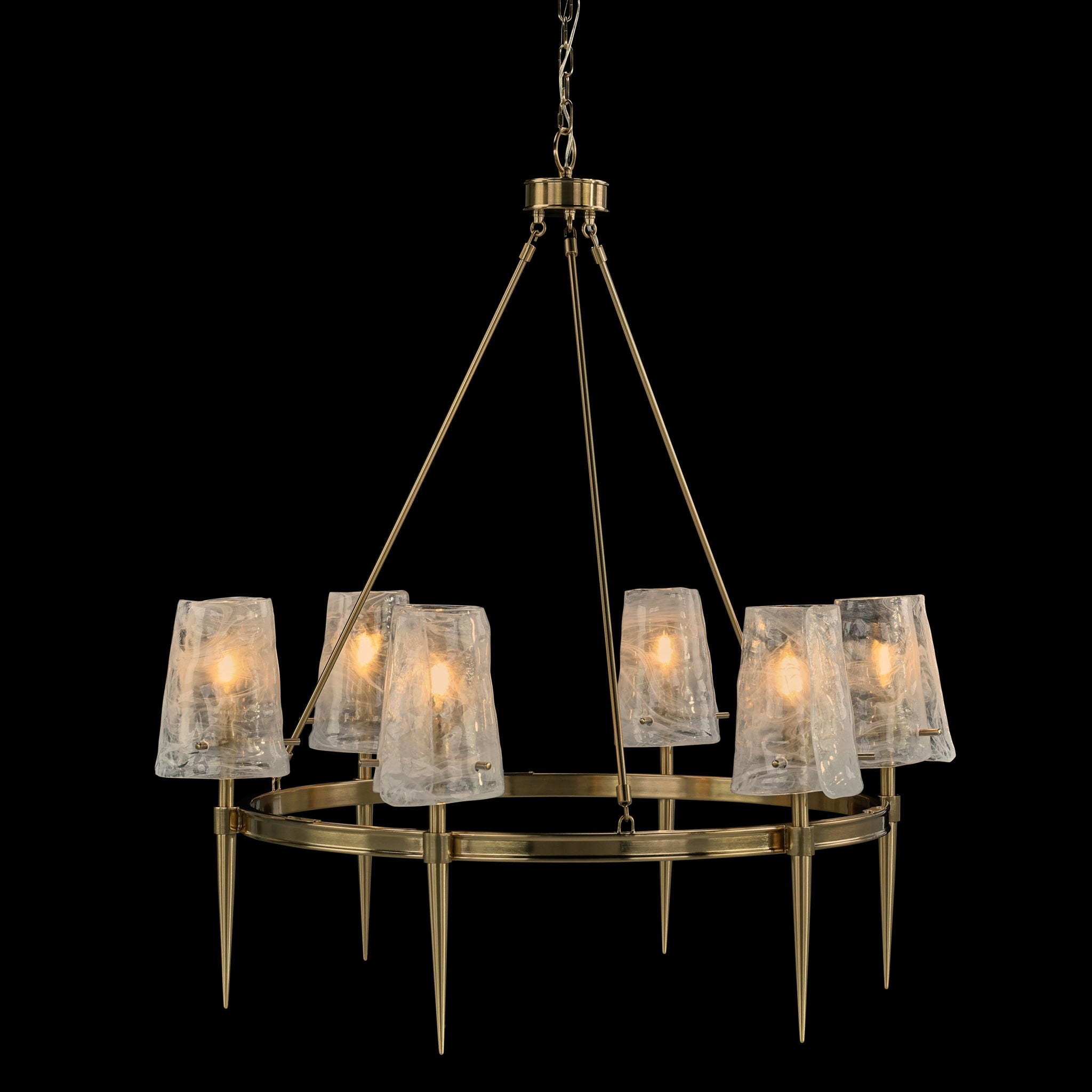 Coffee Bronze Torch Six-Light Chandelier
