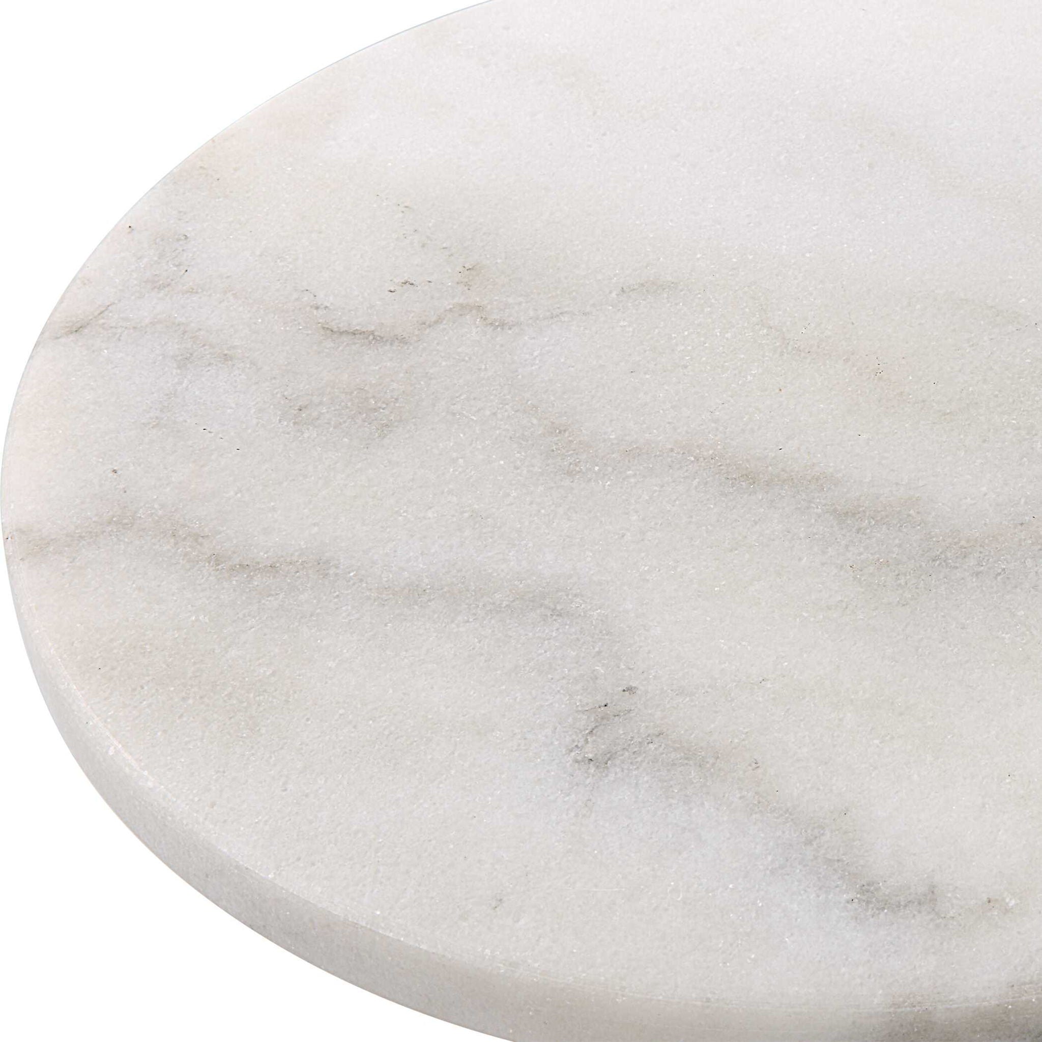 Puritan - White Marble Drink Table