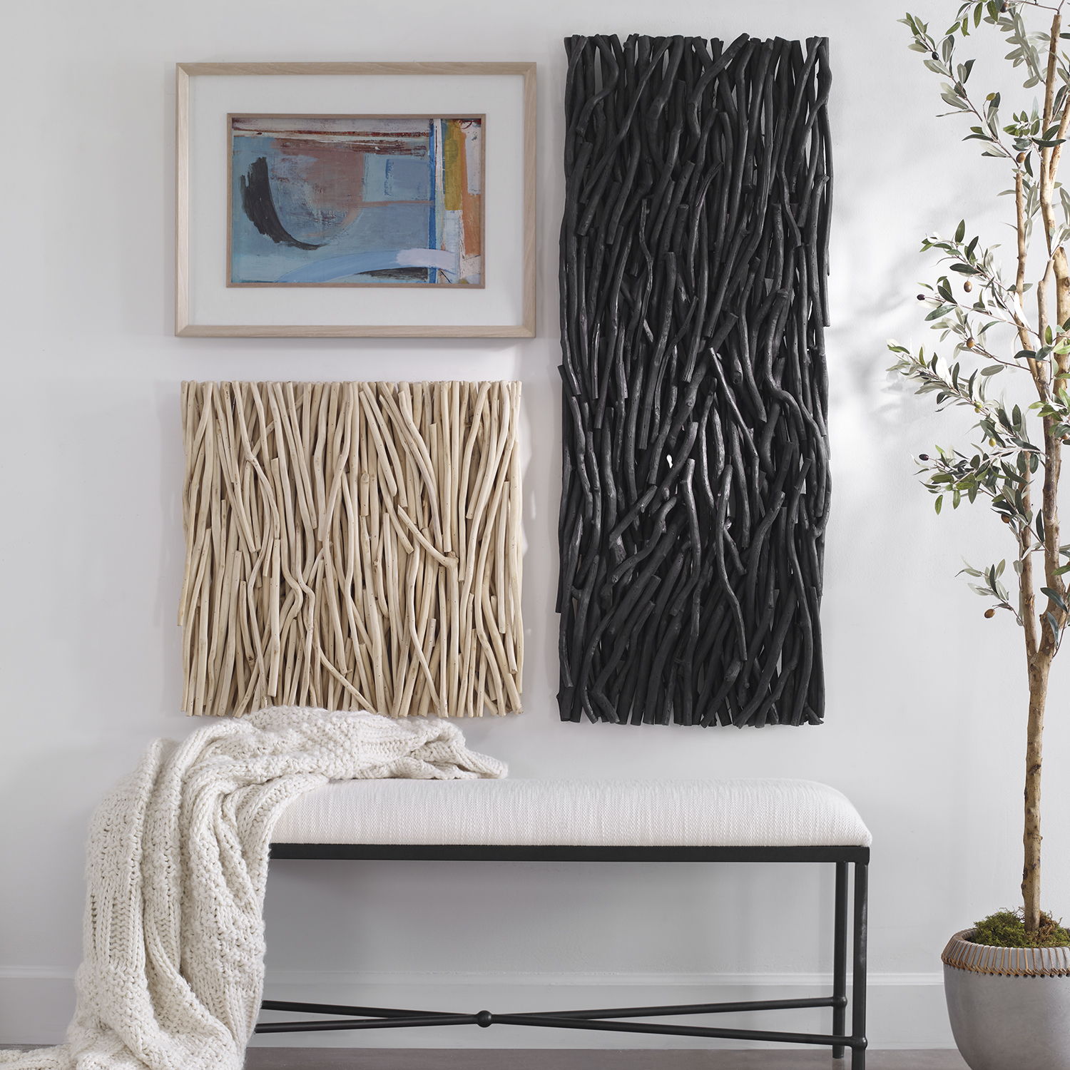 Gathered Teak - Square Wood Wall Decor