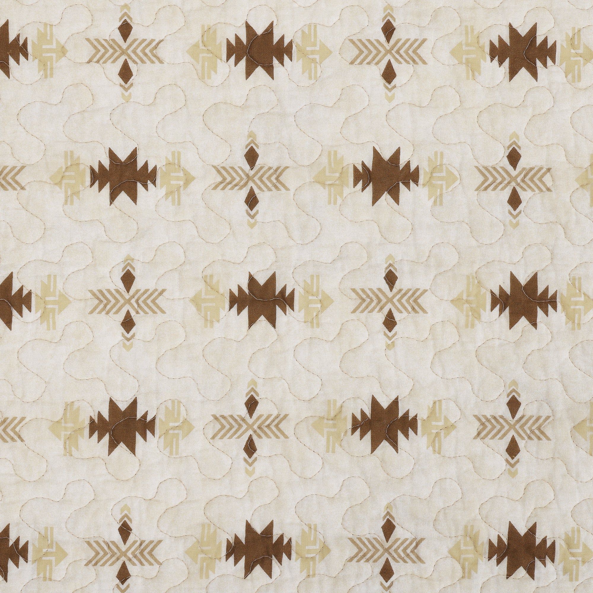 Dakota - King Reversible Quilt Set With 2 King Shams (Set of 3) - Tan