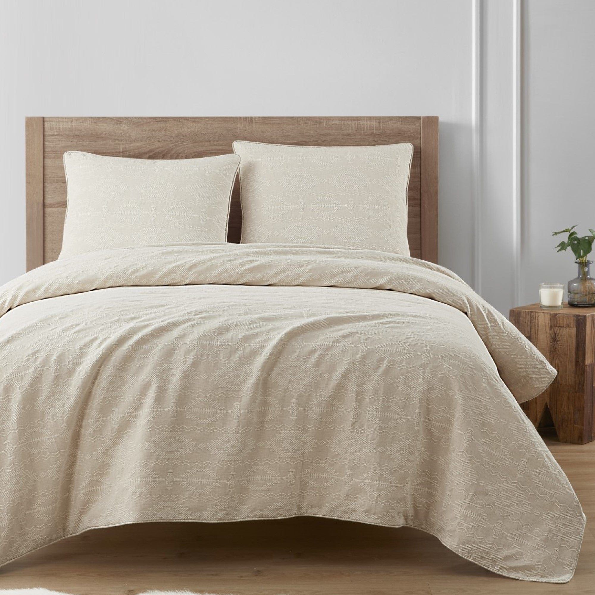 Tempe Matelasse - Twin Duvet Cover Set (Set of 2) - Sand