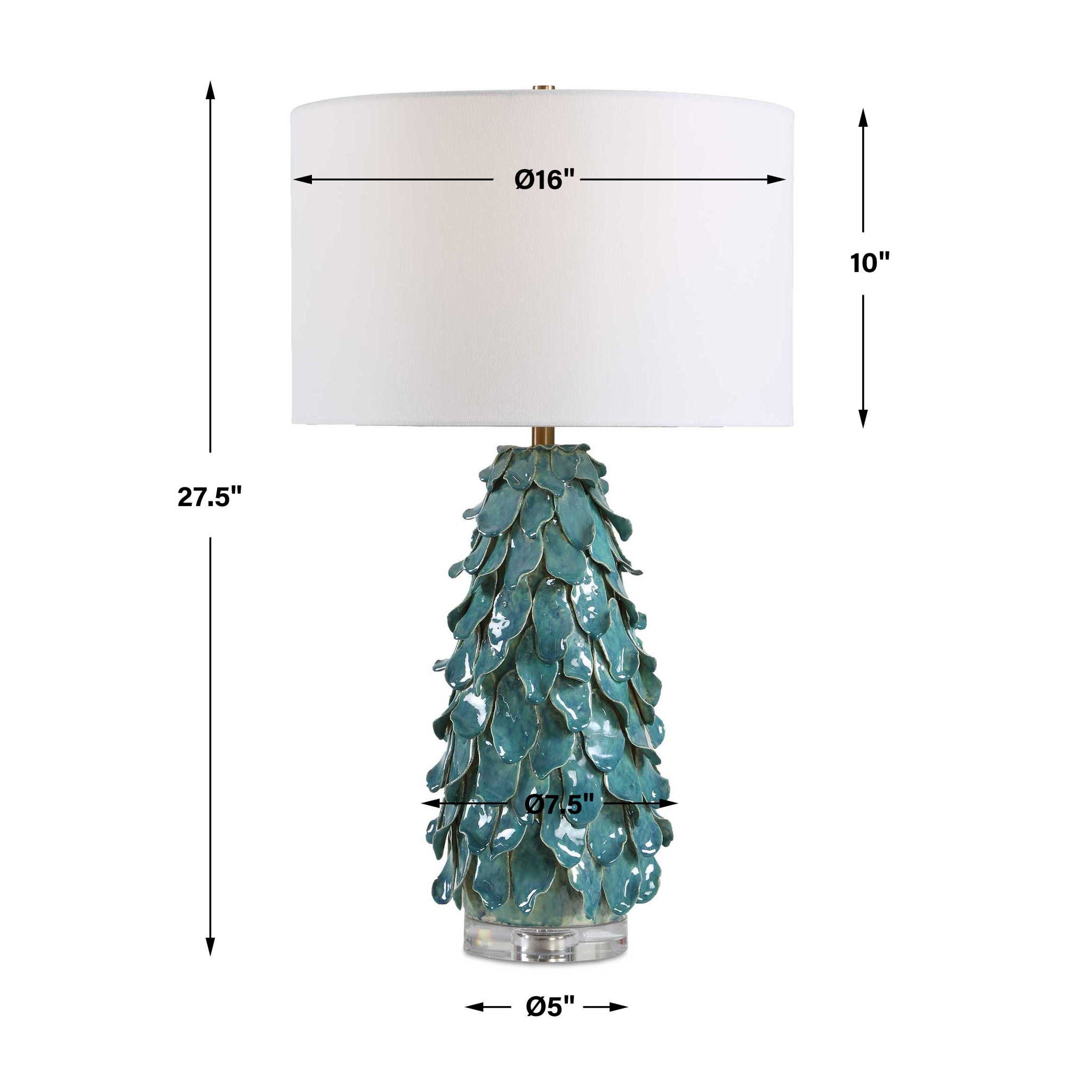 Mina - Table Lamp - Teal Blue