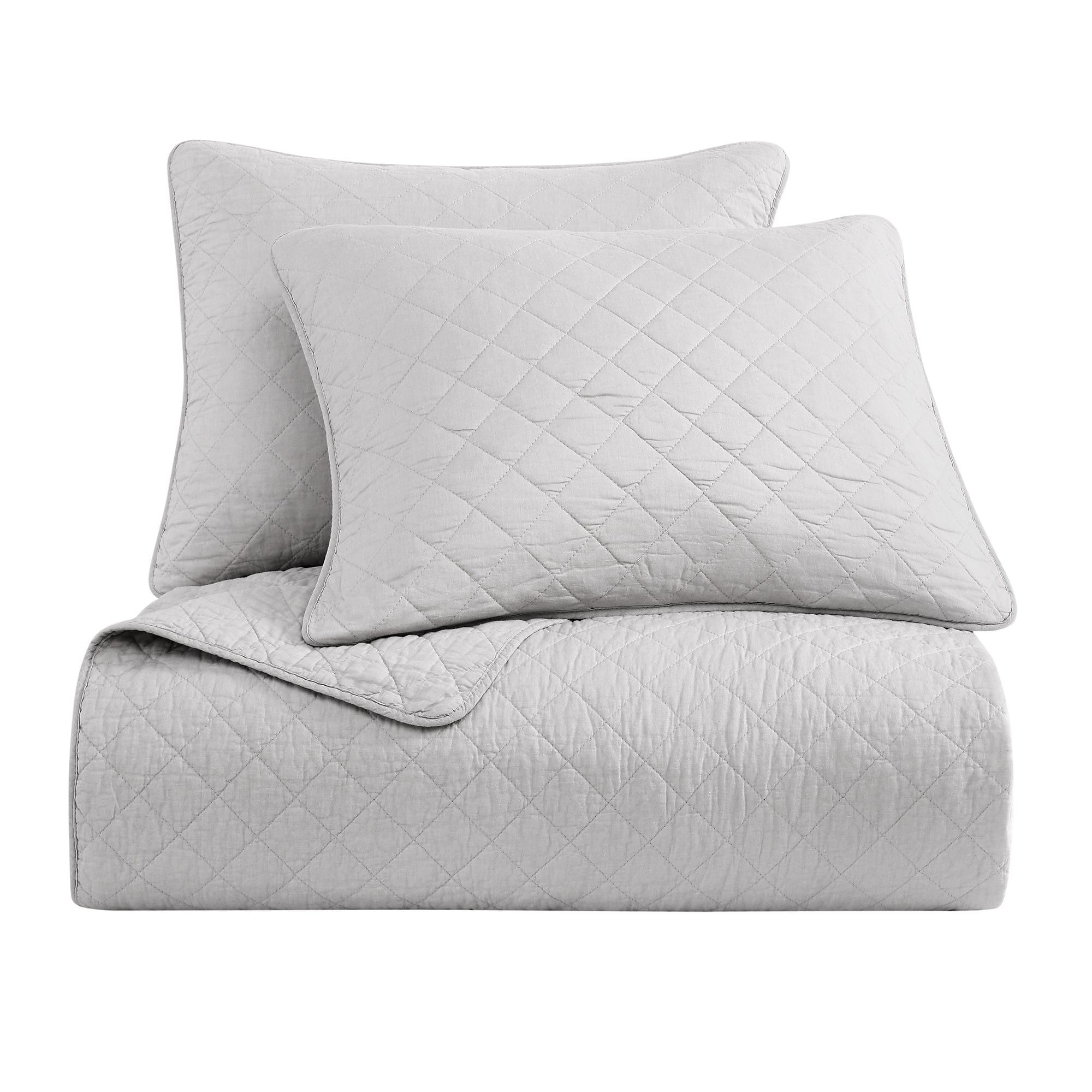 Cotton Comfort - Full/Queen Quilt Set (Set of 3) - Gray