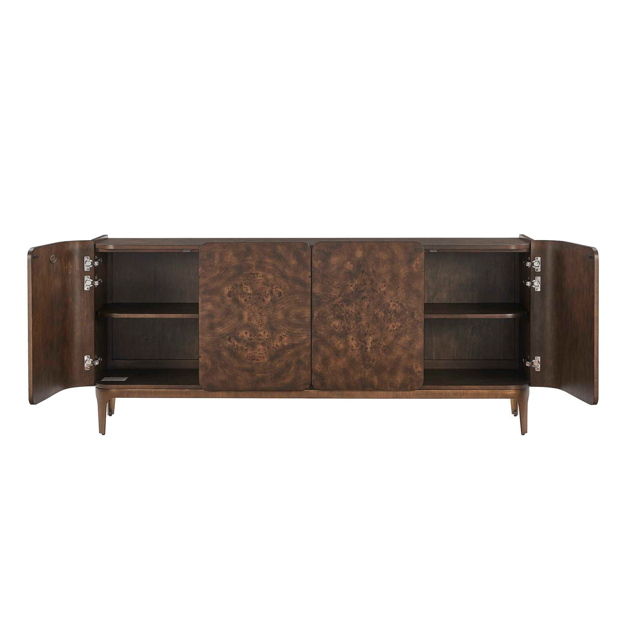 Melbourne - Mappa Burl 4 Door Cabinet - Woodtone