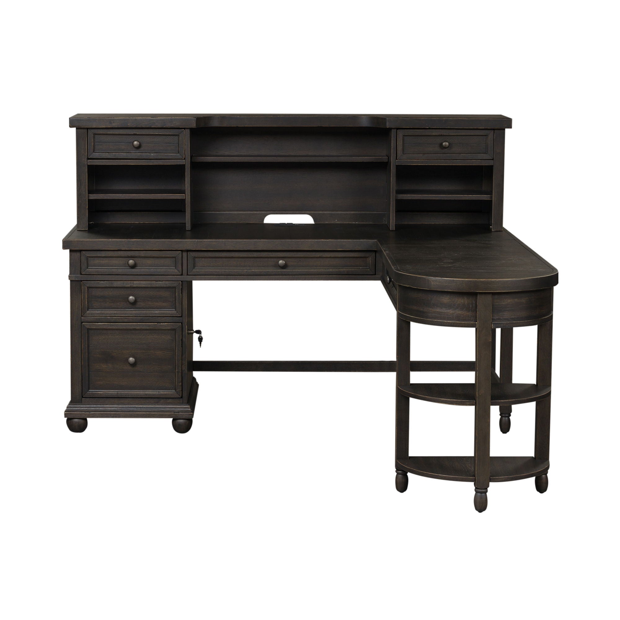 Harvest Home - L Shaped Desk Set With Hutch - Chalkboard