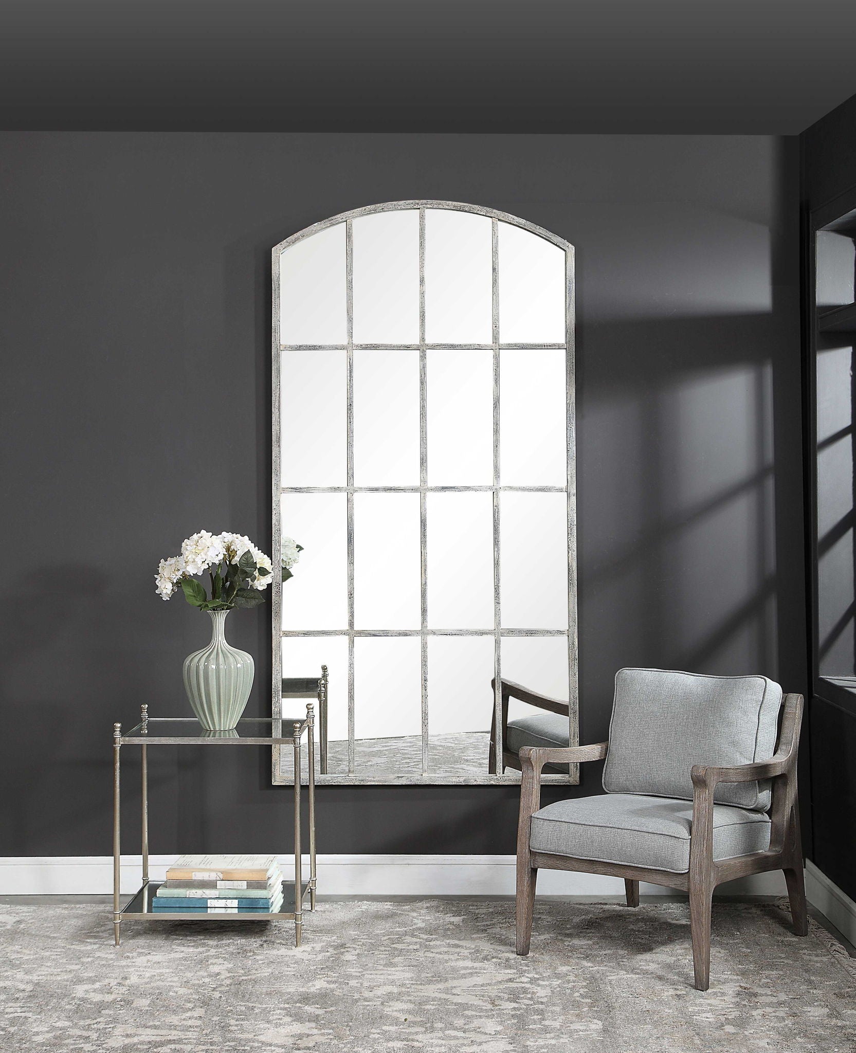 Amiel - Arched Mirror - Ivory