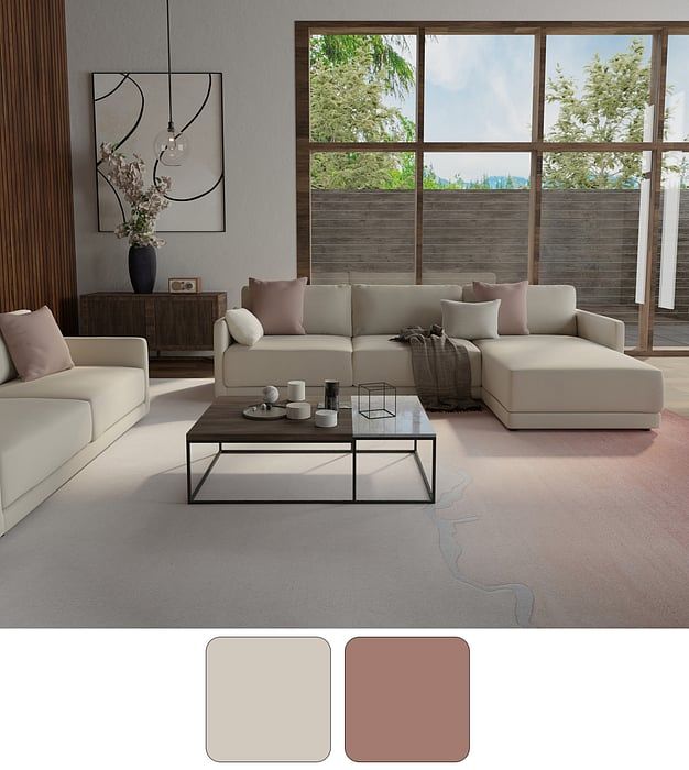 KATYA Collection - 8989F Beige/Rust