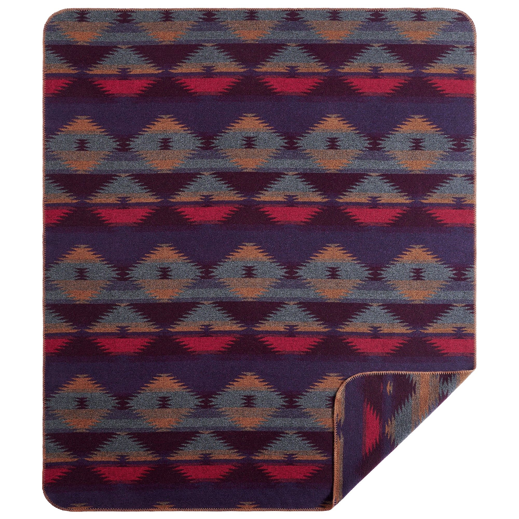 Gila - Full/Queen Wool Blend Blanket - Multi Color