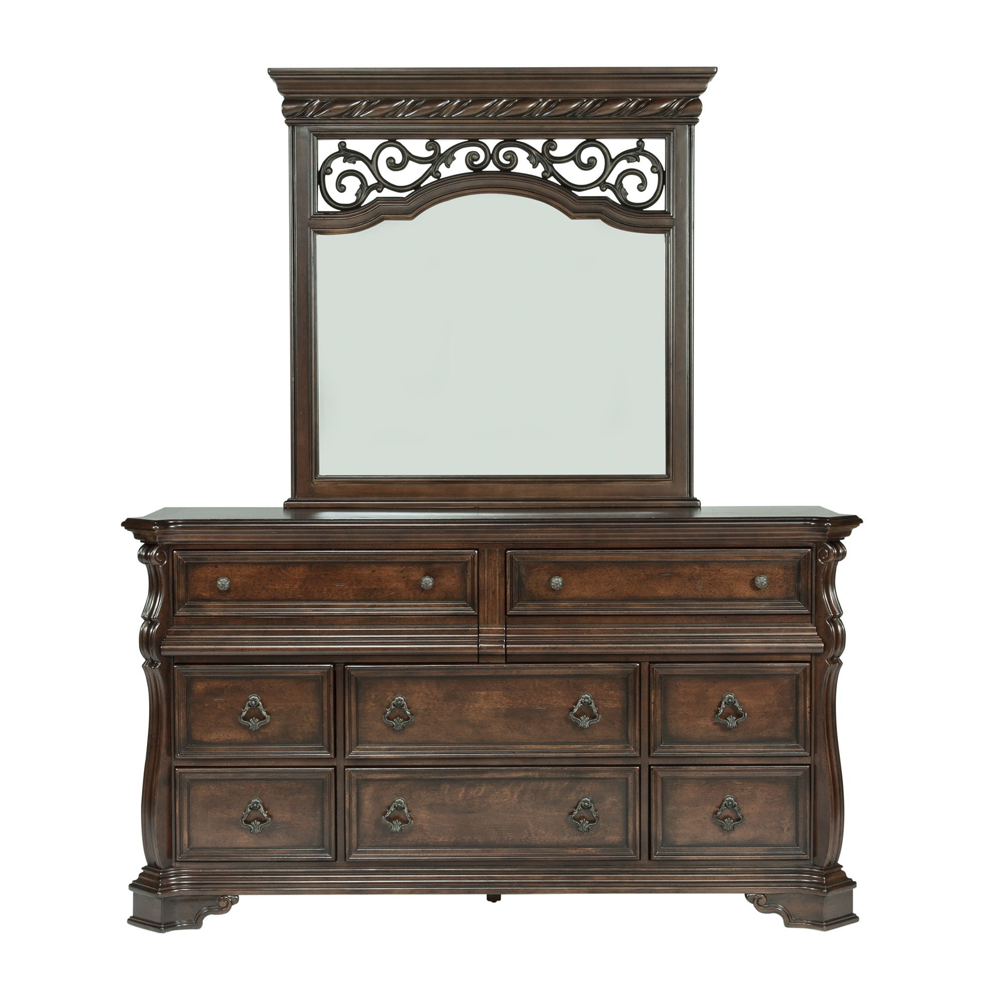 Arbor Place - 8 Drawer Double Dresser - Brownstone