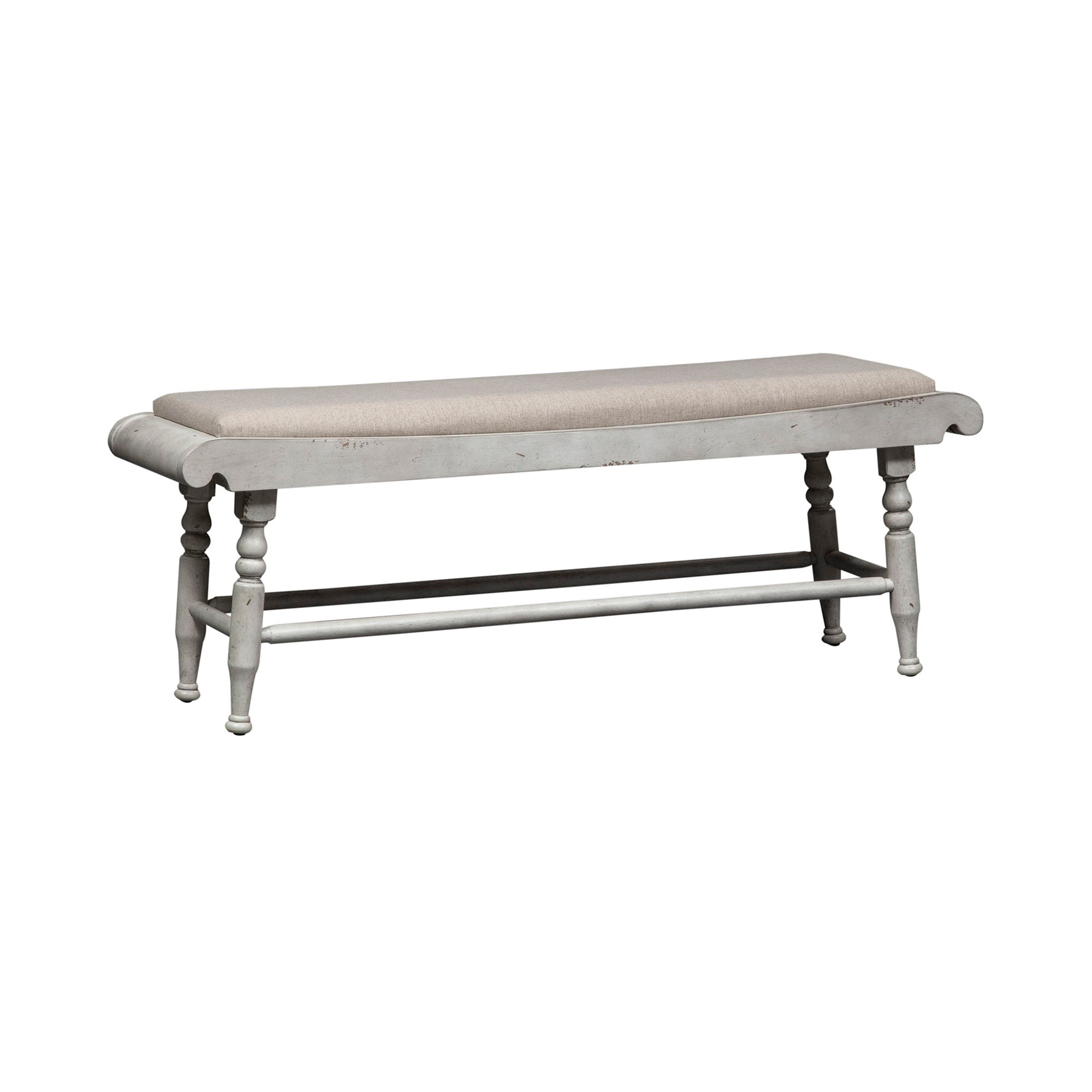 Whitney - Bench - Antique Linen / Weathered Gray