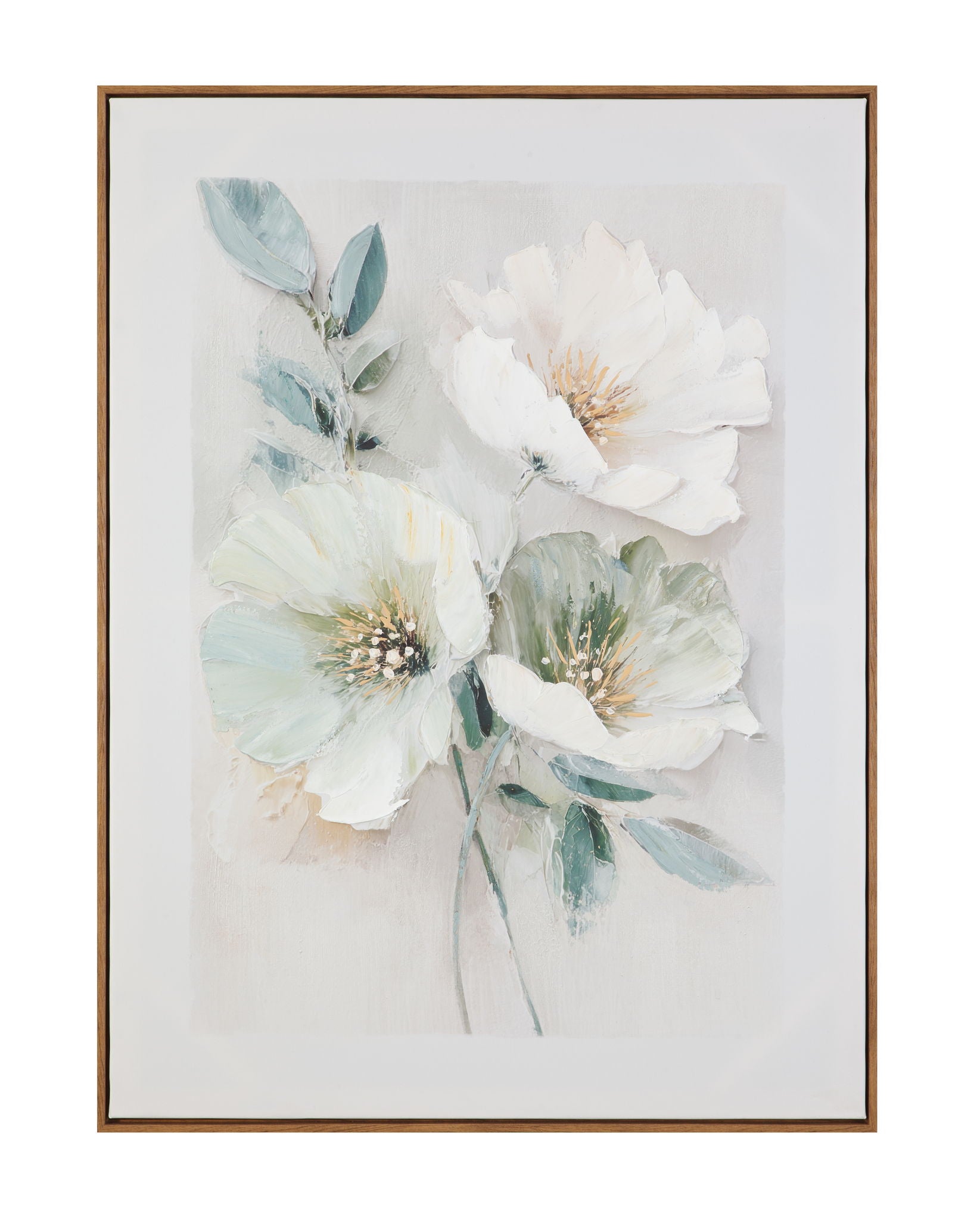 Floral Harmony II Framed Canvas - Green