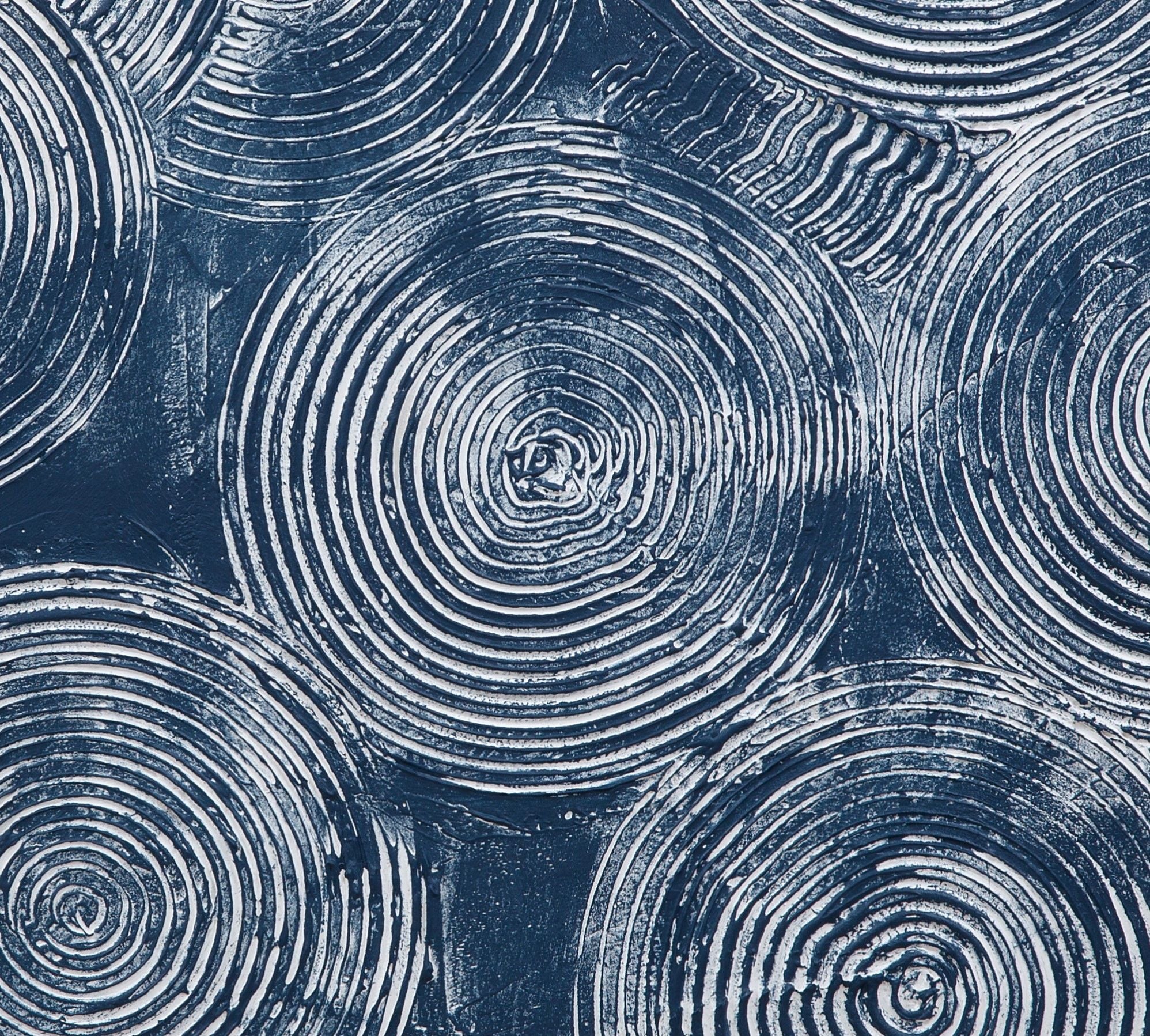 Framed Canvas Indigo Spiral - Gallery Wrapped
