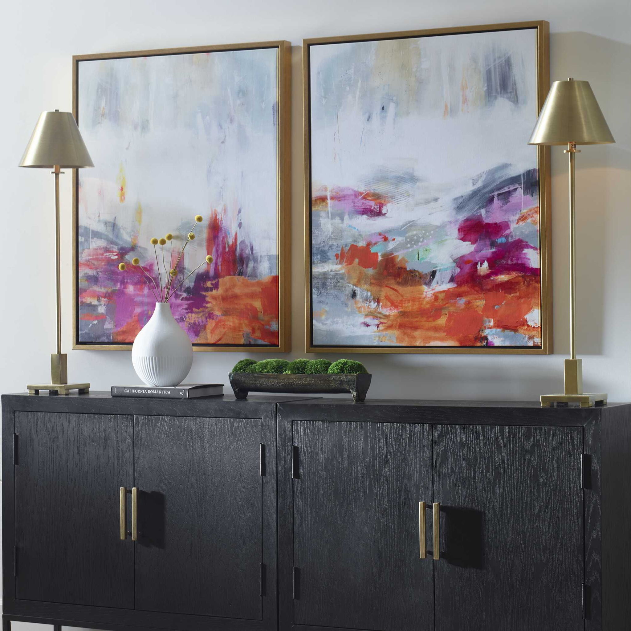 Color Theory - Framed Abstract Art (Set of 2) - Pink