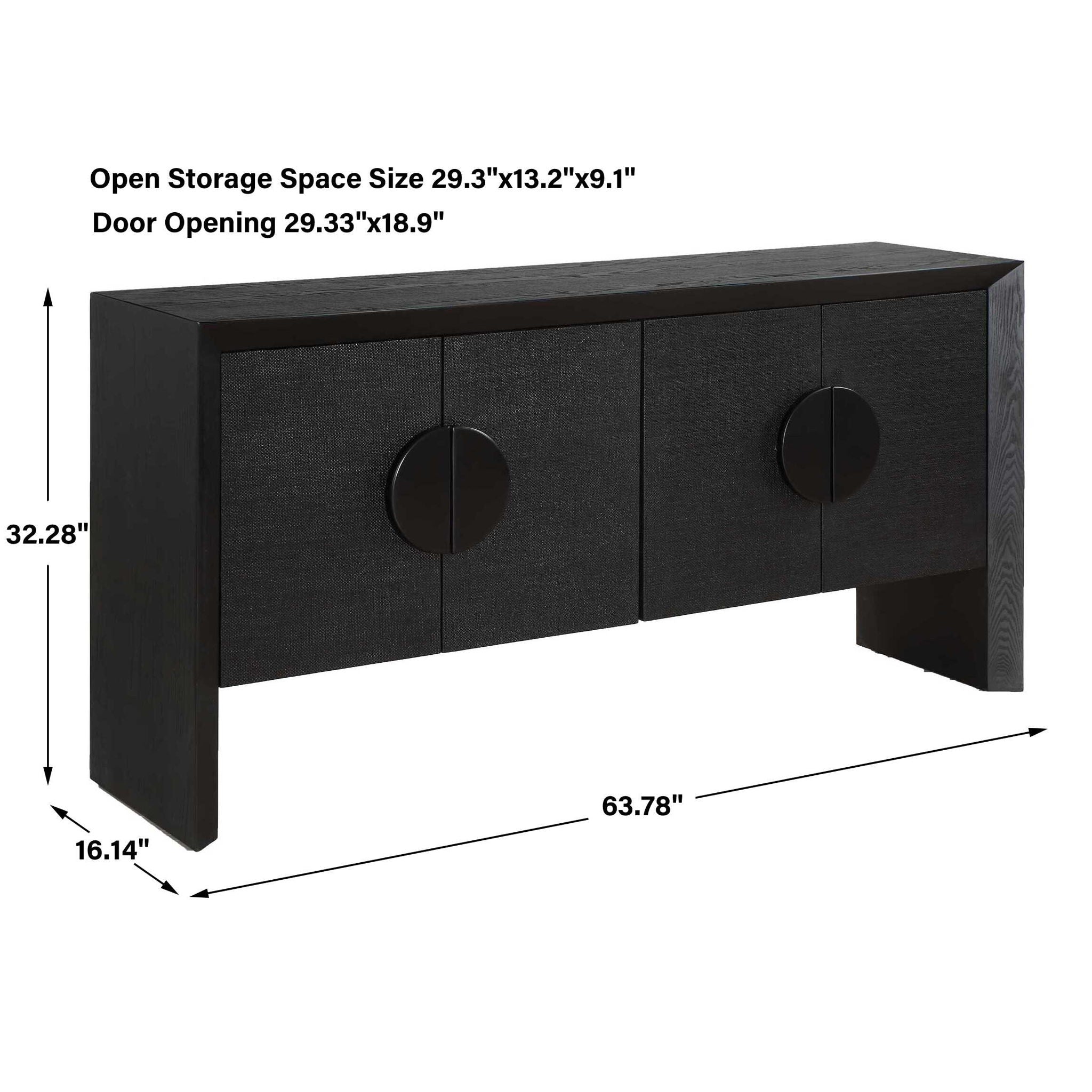Williams - 4 Door Cabinet - Black
