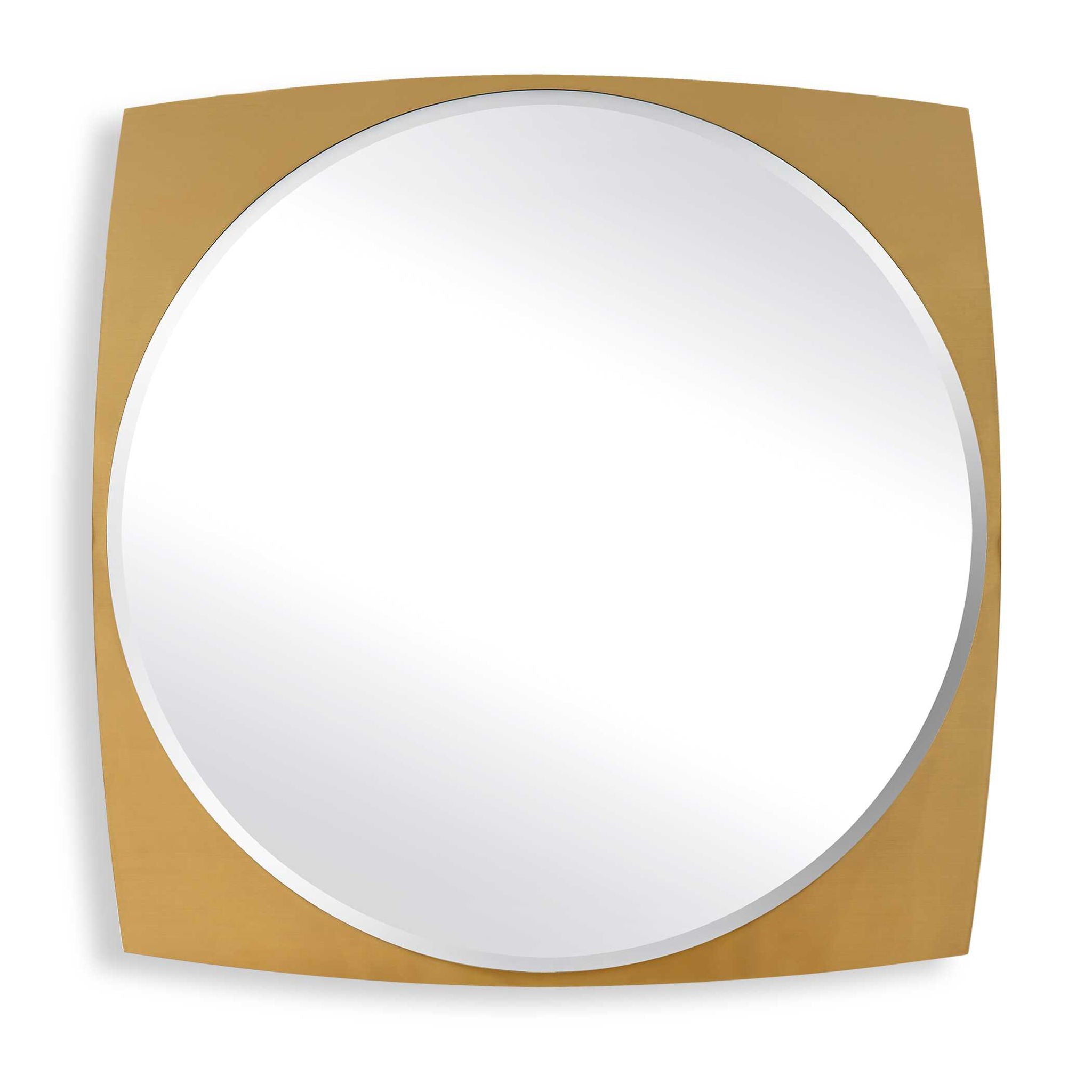 Neilia - Round Mirror - Brass