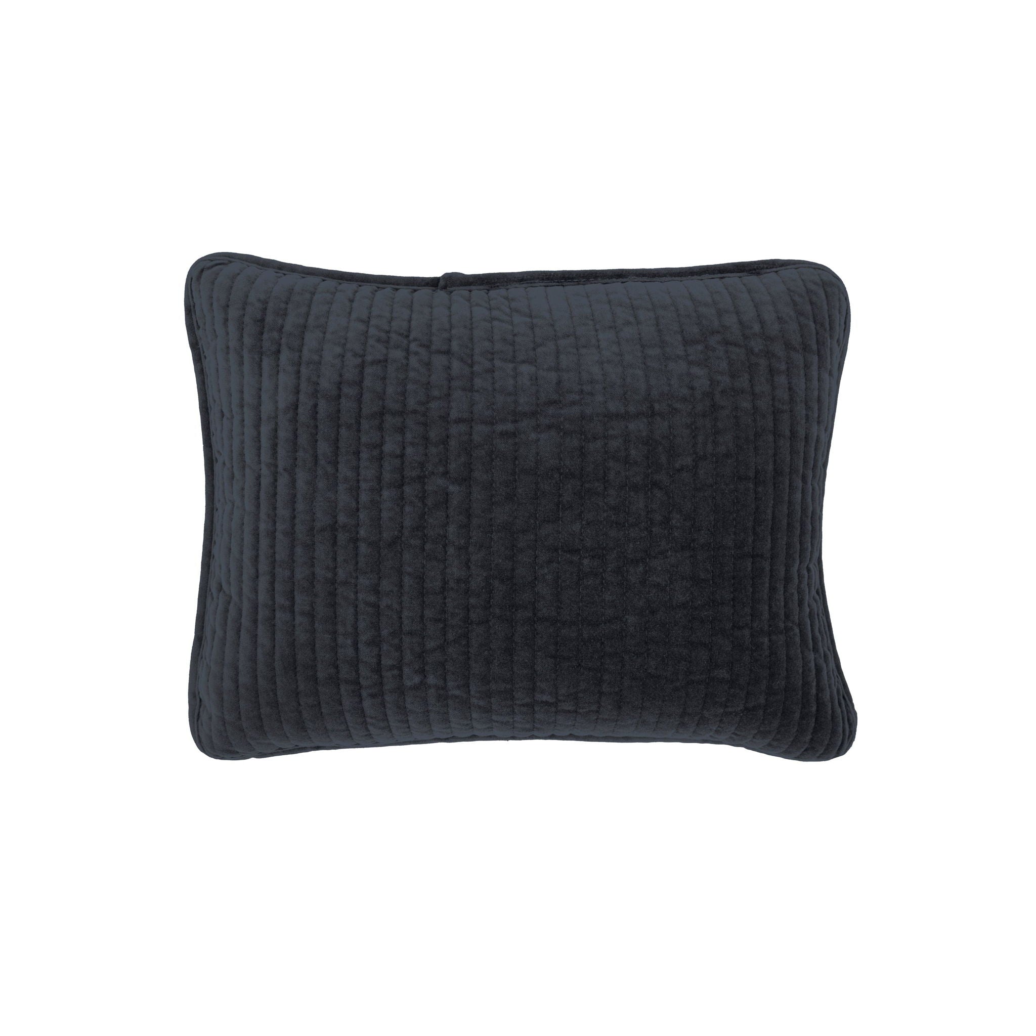 Stonewashed Cotton Velvet - Boudoir Pillow - Navy