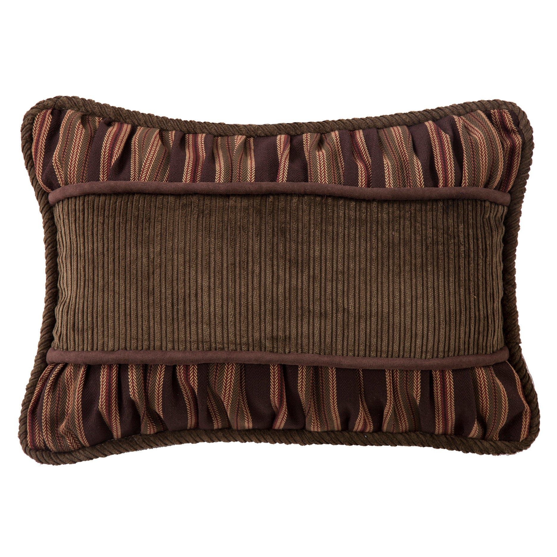 Forest Pine - Pinecone Corduroy Rouching Detailed Pillow - Brown