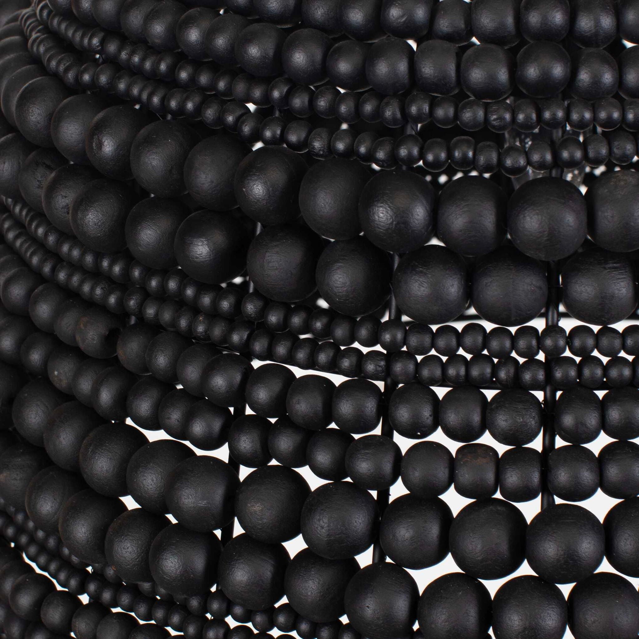 Persephone - Bead 1 Light Pendant - Black