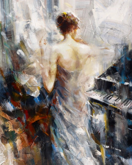 Painting /Woman & Flower