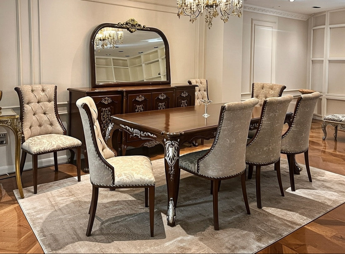 Classical Virginia Table and 6 Chair Set