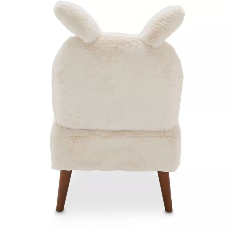 Michael Amini Bunny armless chair in Powder, product photo 2