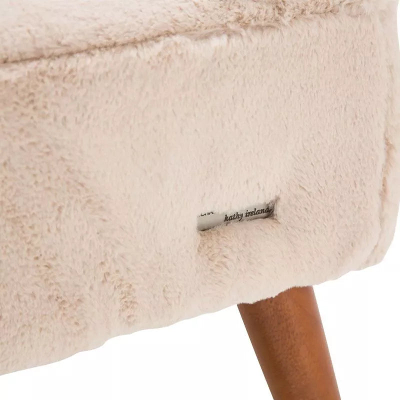 Michael Amini Puppy armless chair in Stone Beige, product photo 5