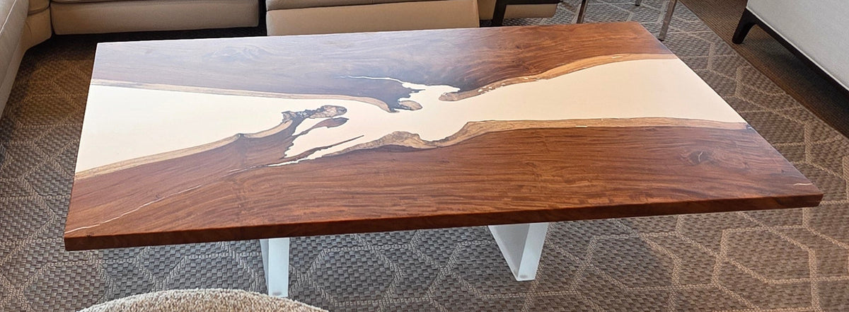 Alternate view of the one-of-a-kind Soberon Studio Ivory River Cocktail Table.