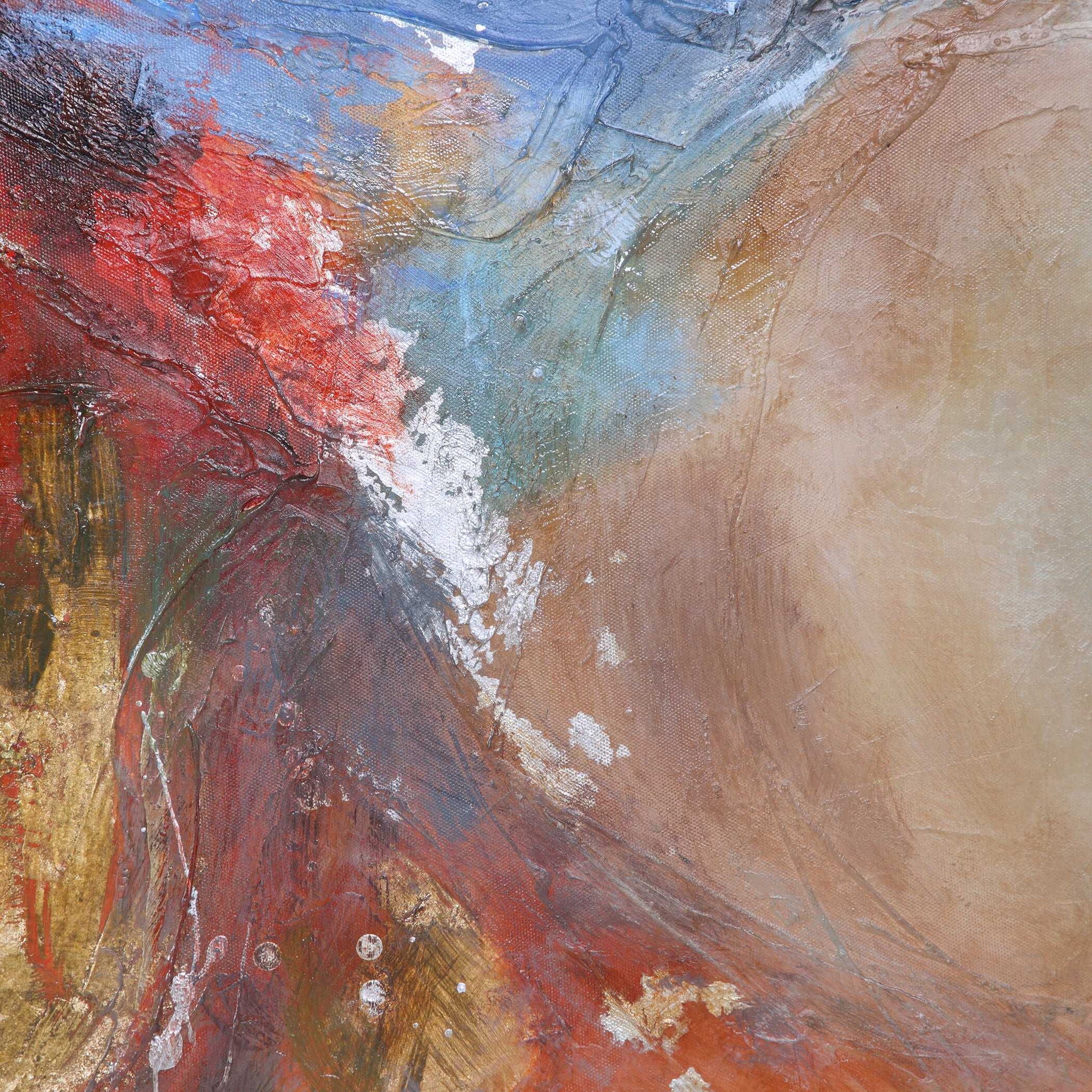 Summer Sunset - Abstract Art - Red