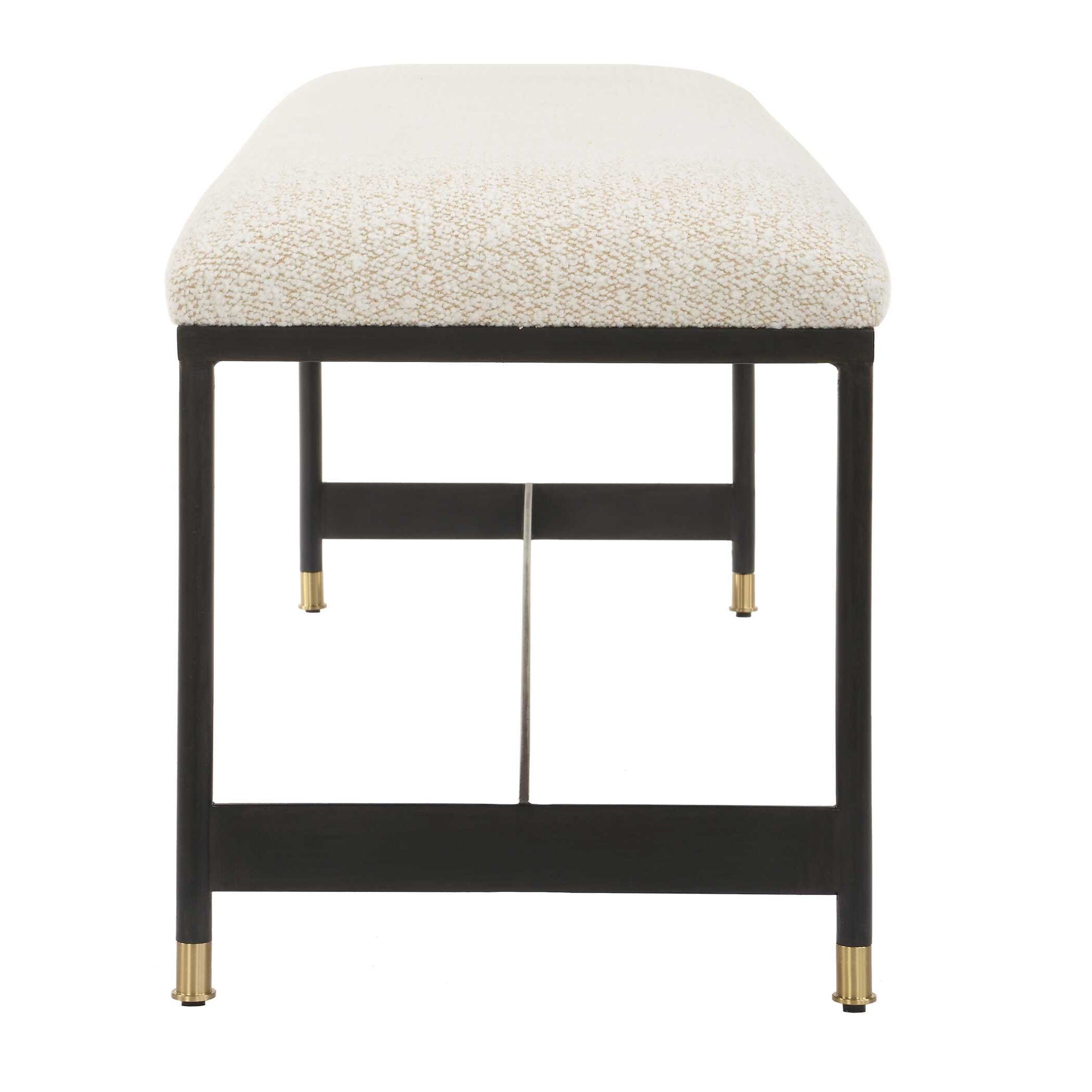 Halston - Upholstered Bench - White
