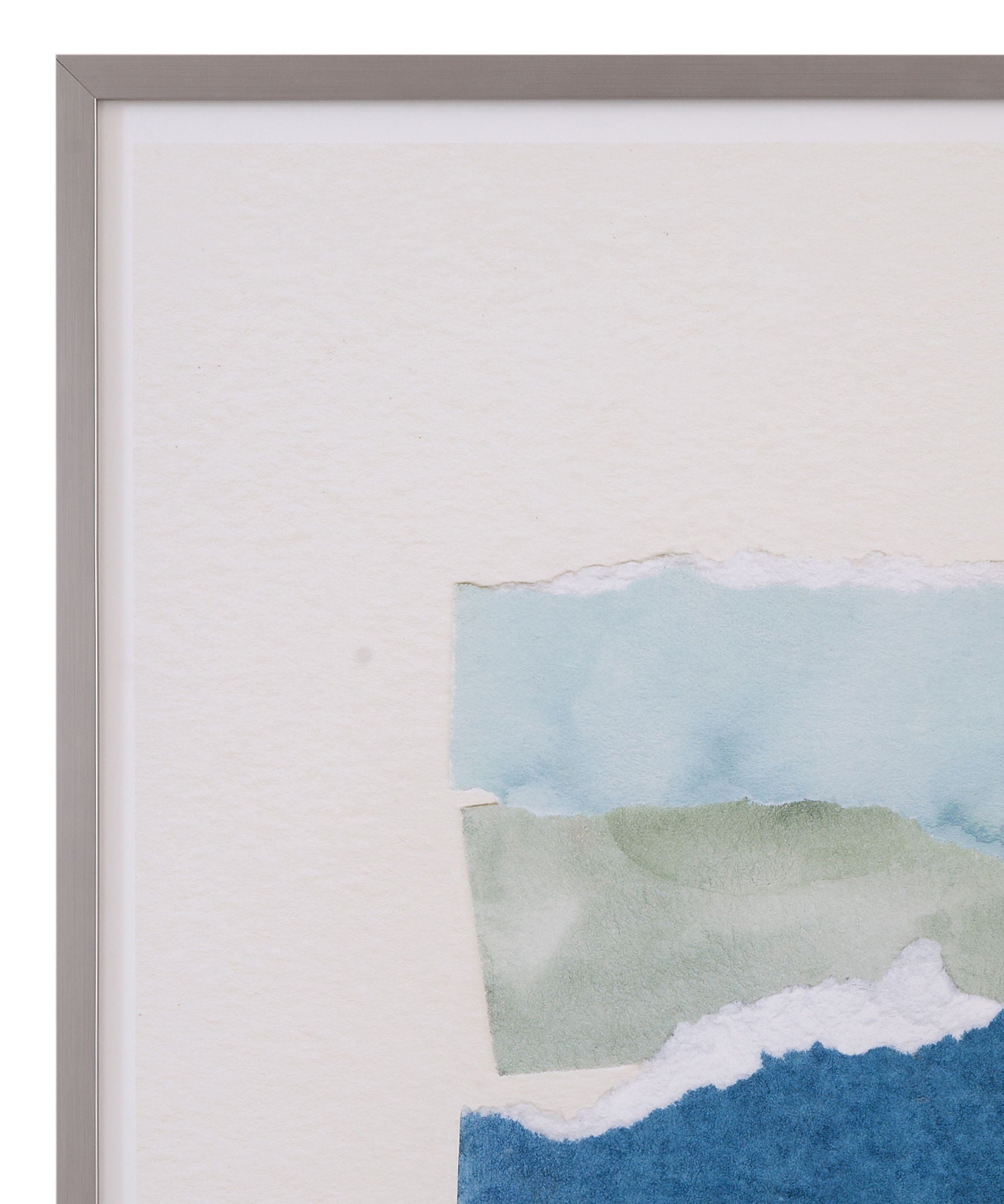 Seaside Color Study I Framed Print - Blue / Beige