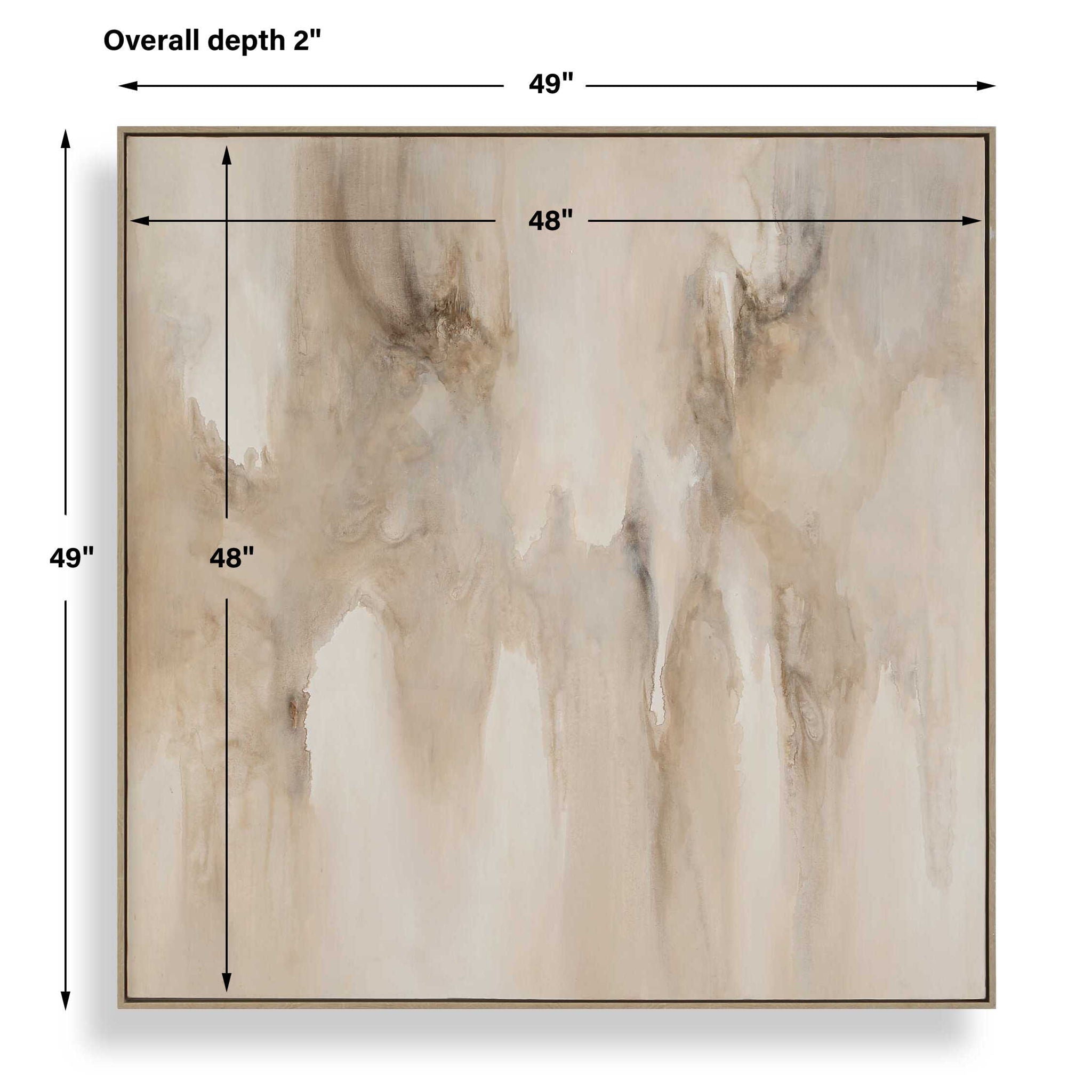 Embark - Hand Painted Abstract Canvas - Black / Brown / Gray / Woodtone