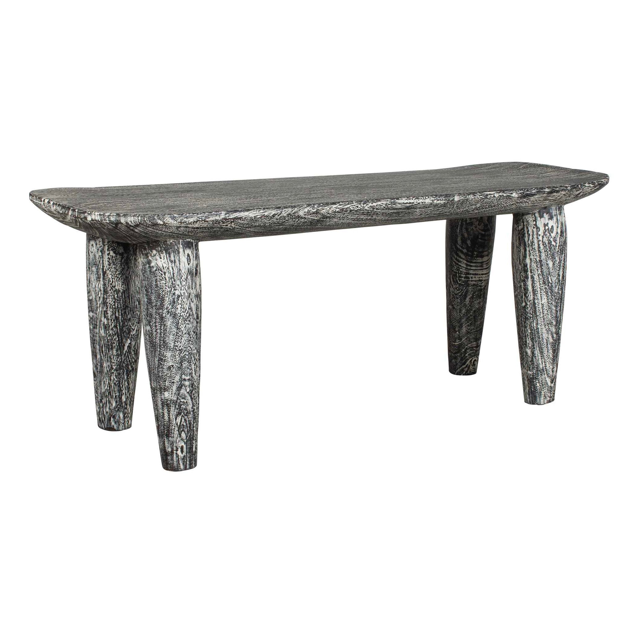 Fade To Black - Wood Bench - Black / White