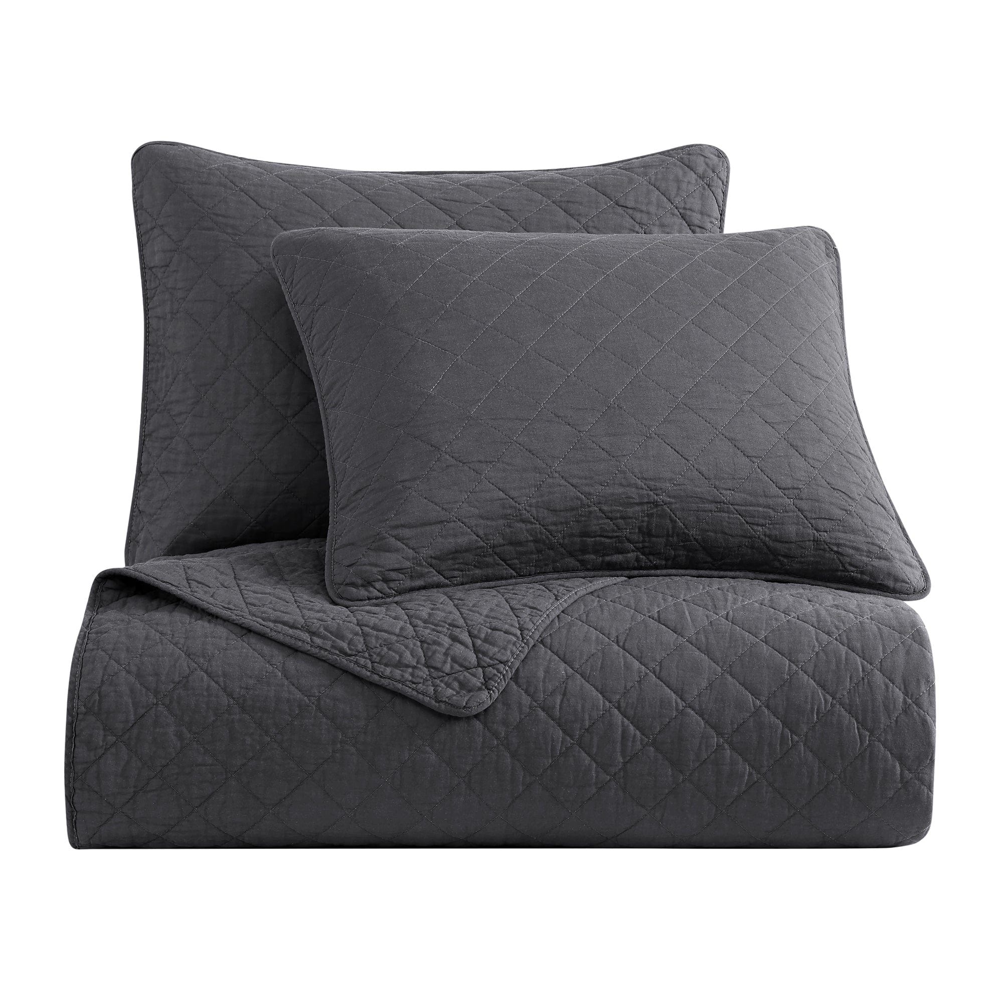 Cotton Comfort - Full/Queen Quilt Set (Set of 3) - Charcoal