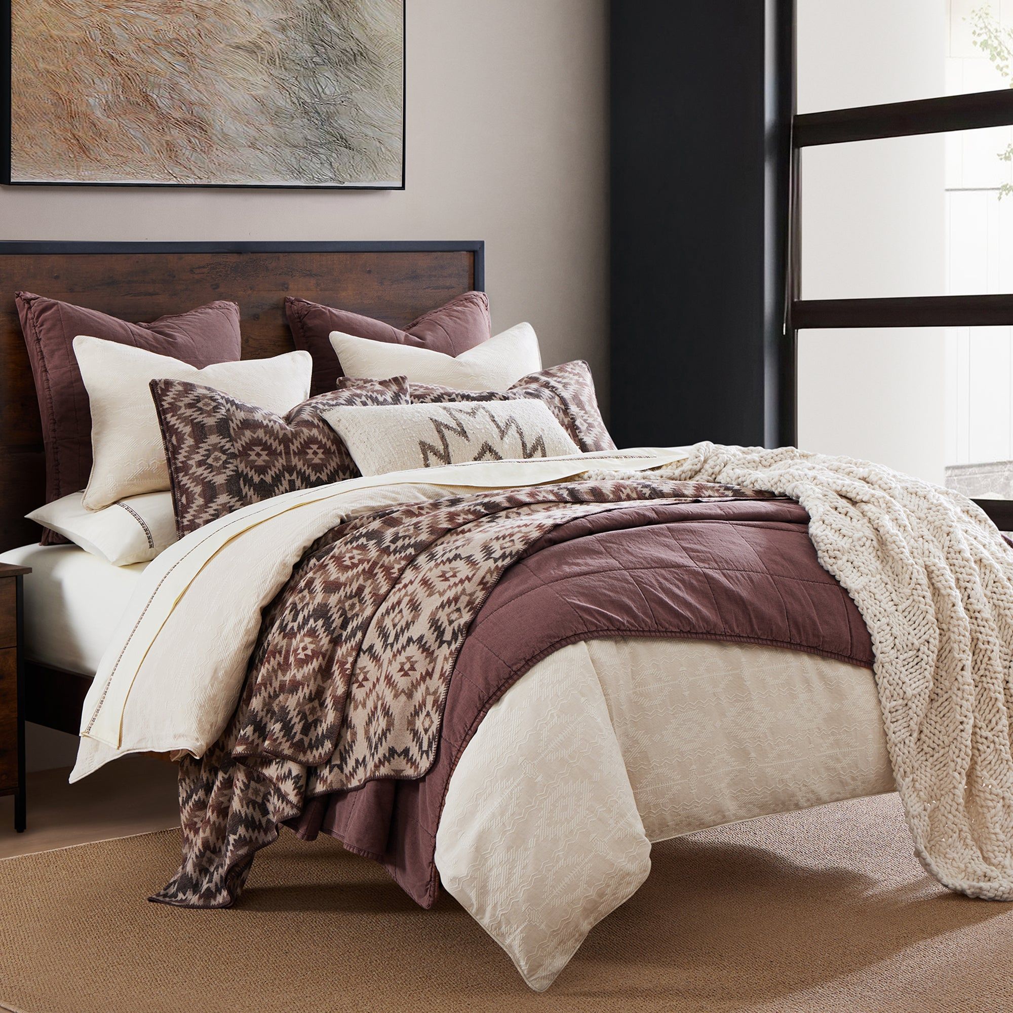 Mesa - Twin Wool Blend Blanket - Multi Color