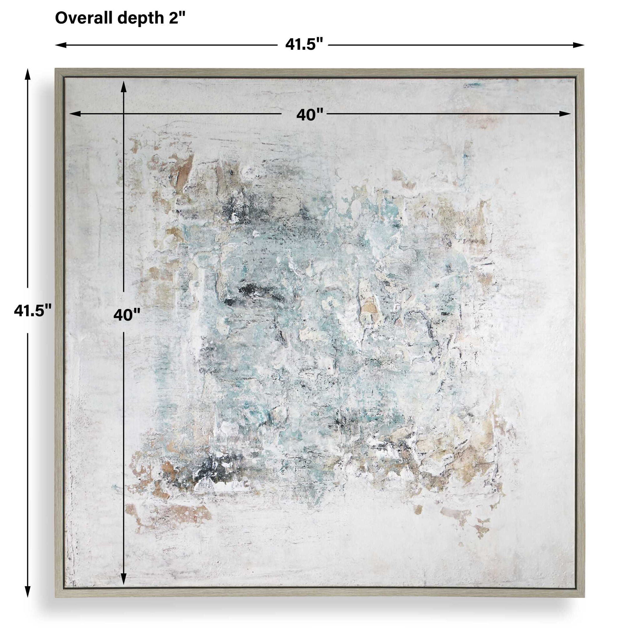 Find Me Here - Abstract Framed Canvas Art - Black / Blue / Brown / Gray / White